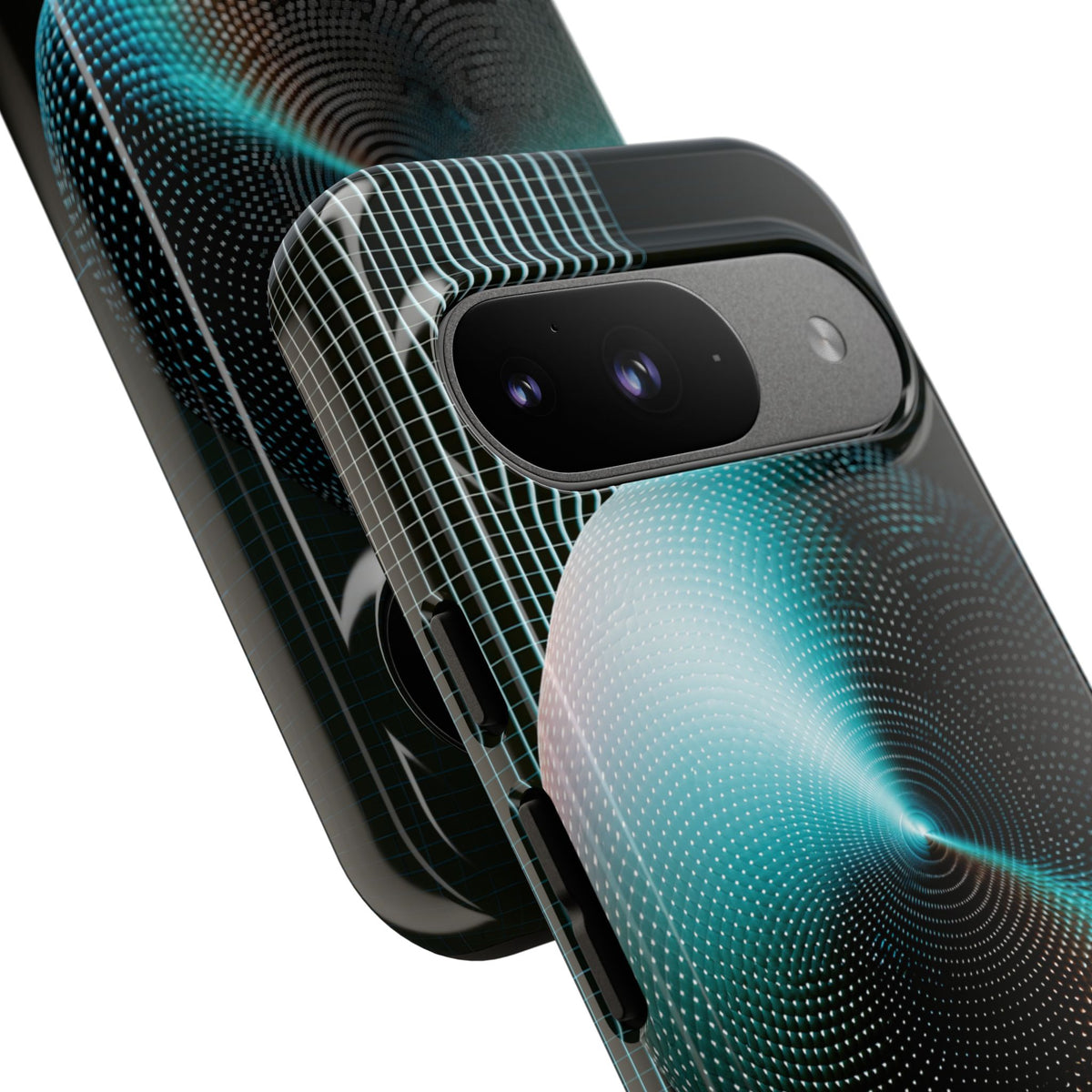 Blue Tough Phone Case for Google Pixel - Cyan Vector Sphere