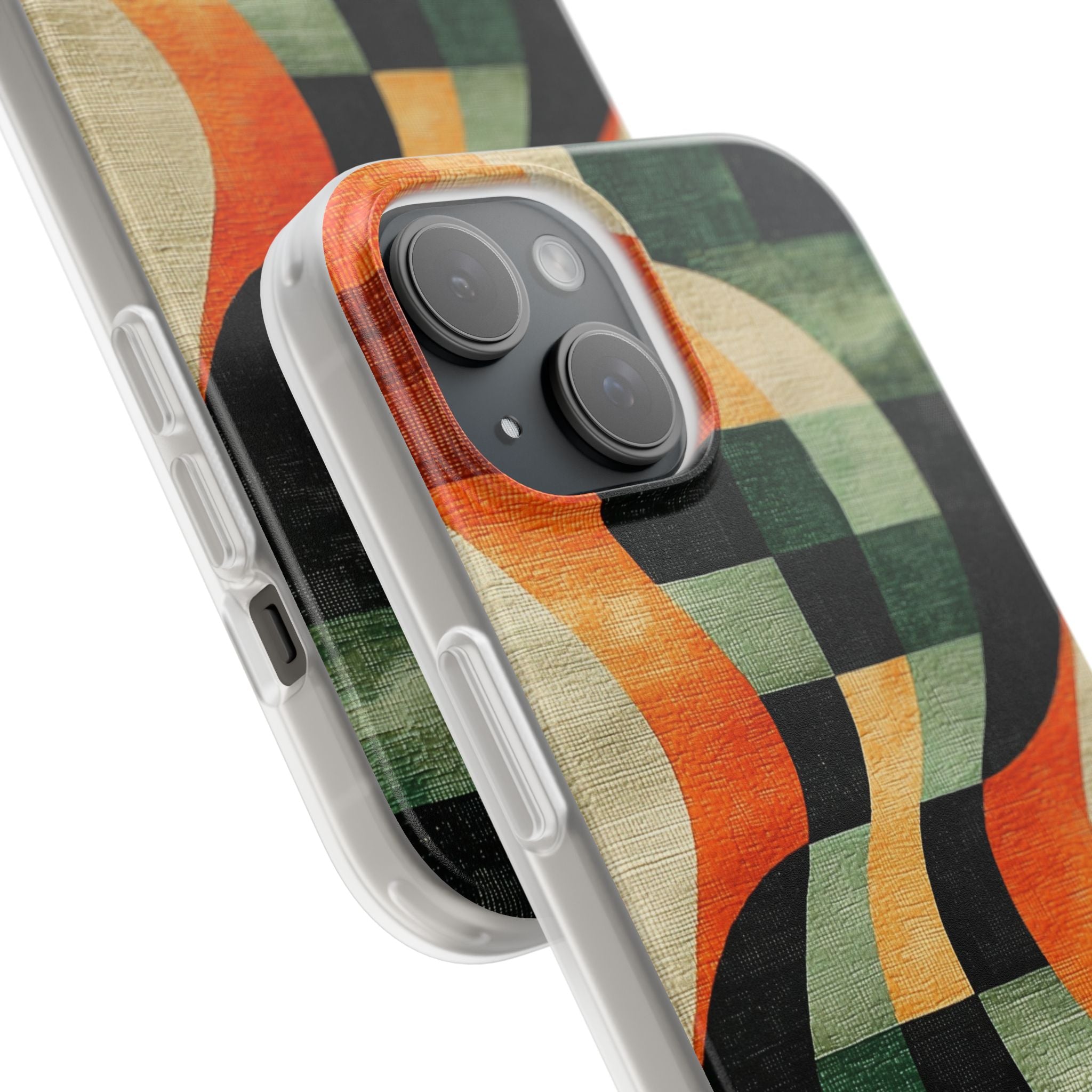 Burnt Orange Curve · Soft Phone Case for iPhone