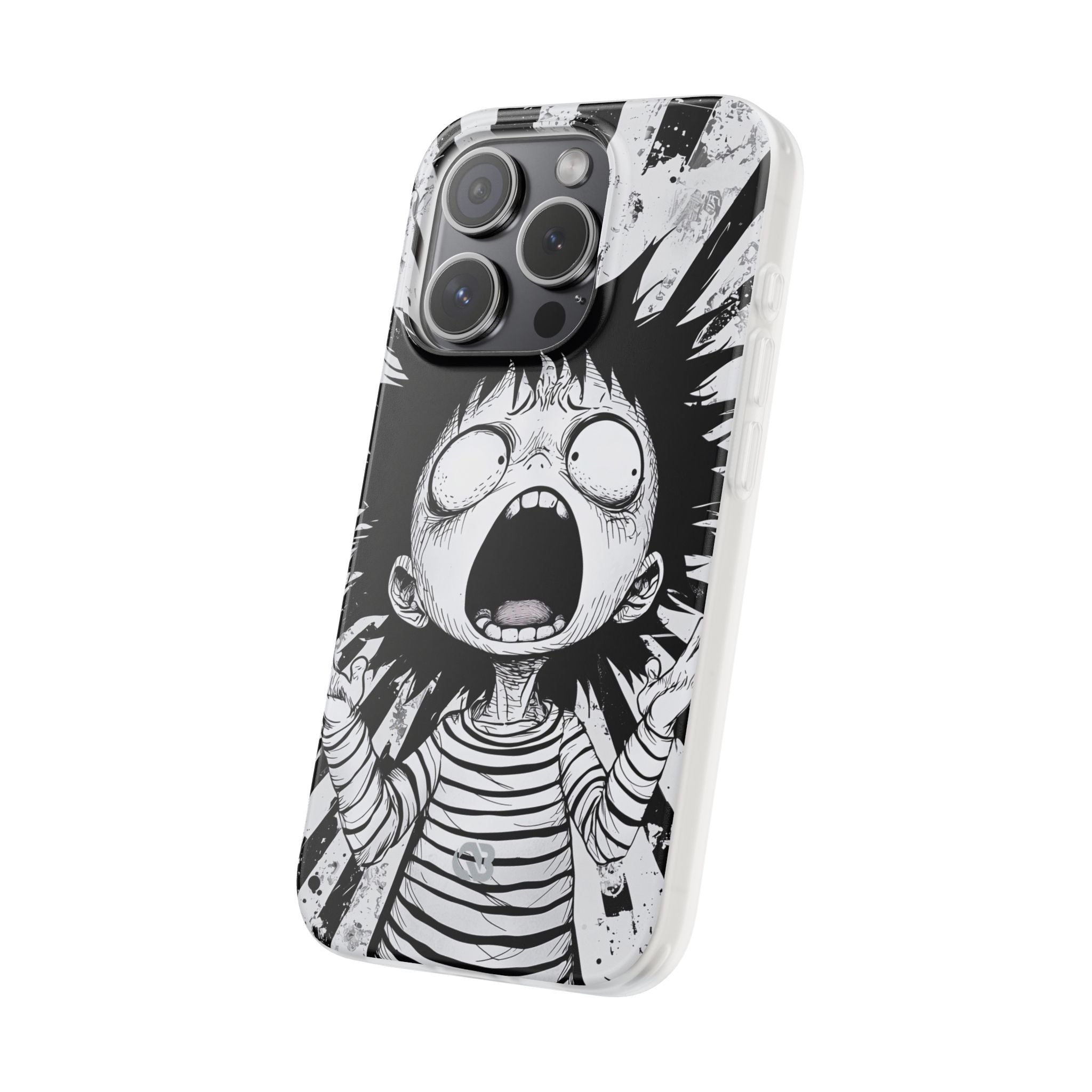 Chaotic Monochrome Scream · Soft Case na iPhone