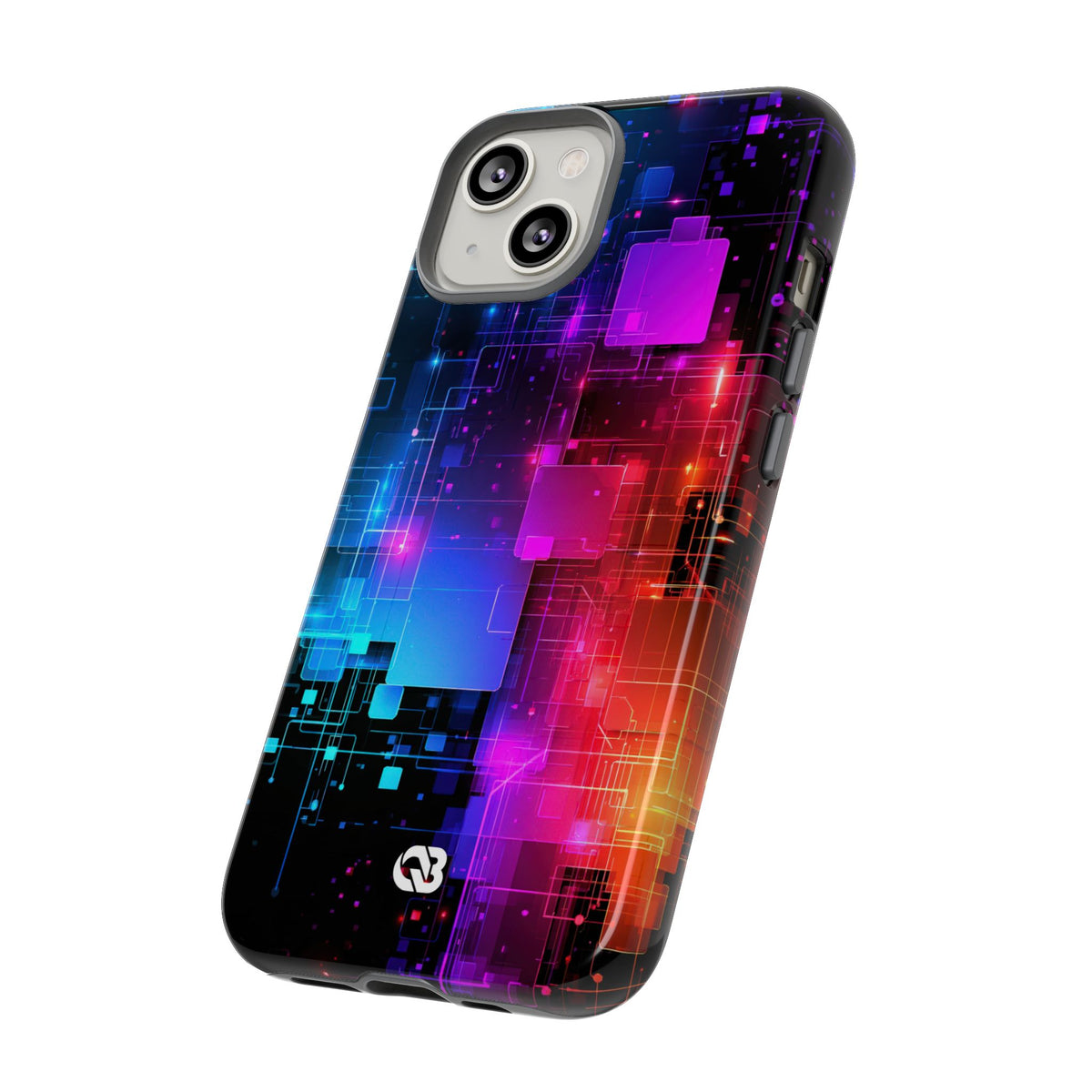 Spectral Circuit Grid · Tough Phone Case for iPhone · Black