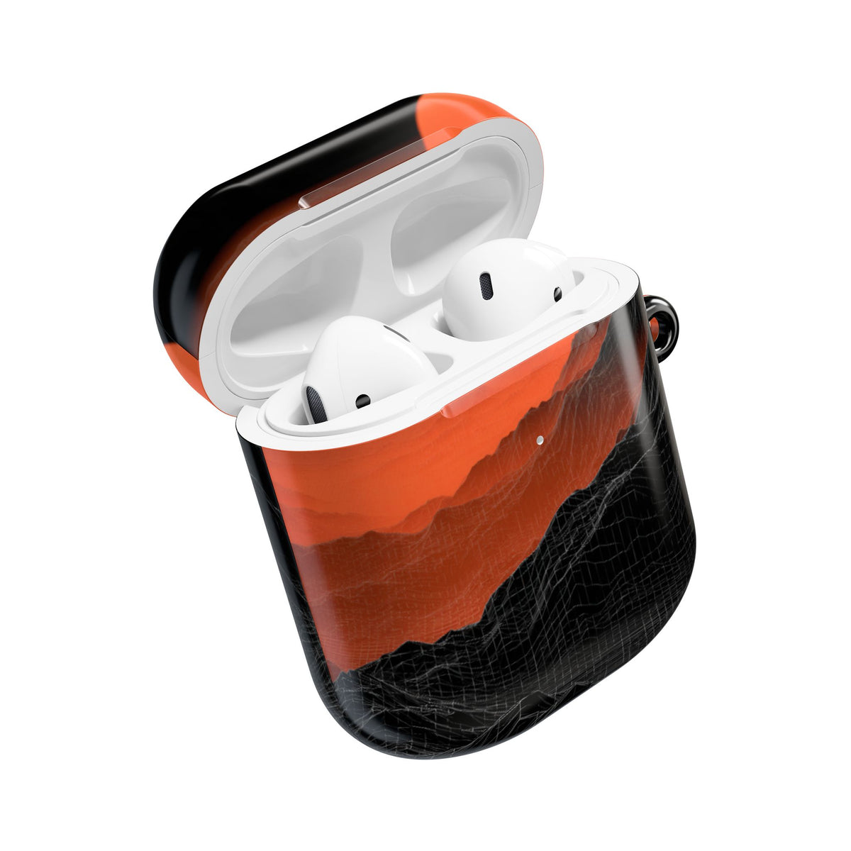 Solar Ridge Mesh · Hard Case for AirPods & AirPods Pro · Black