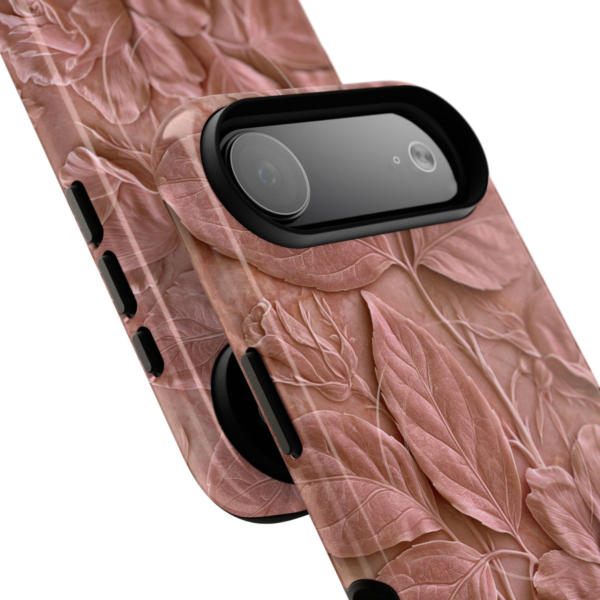 Blush Rose Relief · Tough 2.0 Magnetic Phone Case for iPhone · Pink