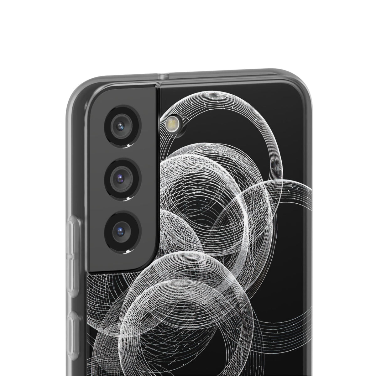Black Lite Phone Case for Samsung - Kinetic Wireframe Orbit