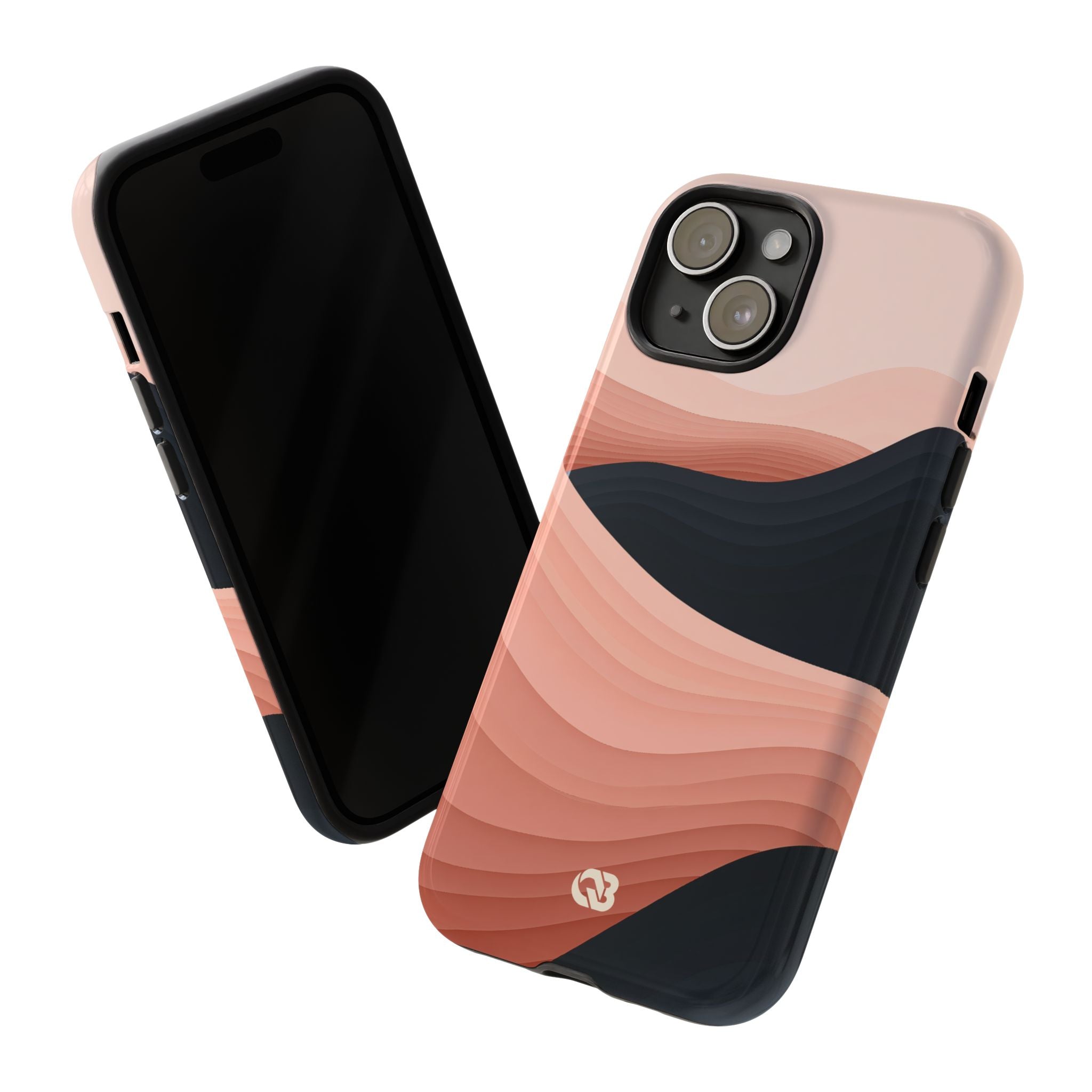 Pink Tough Phone Case for iPhone - Dune Shadow Layers