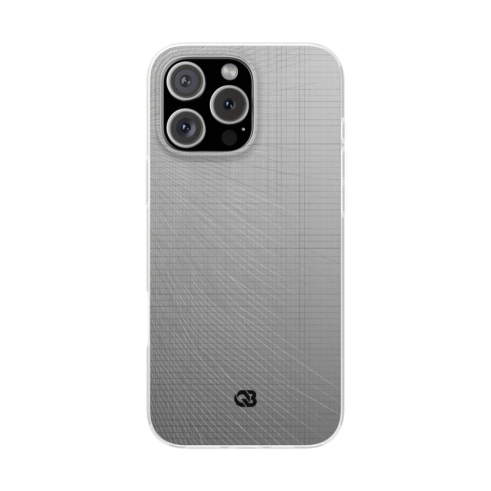 Grey Lite Phone Case for iPhone - Chrome Mesh Warp