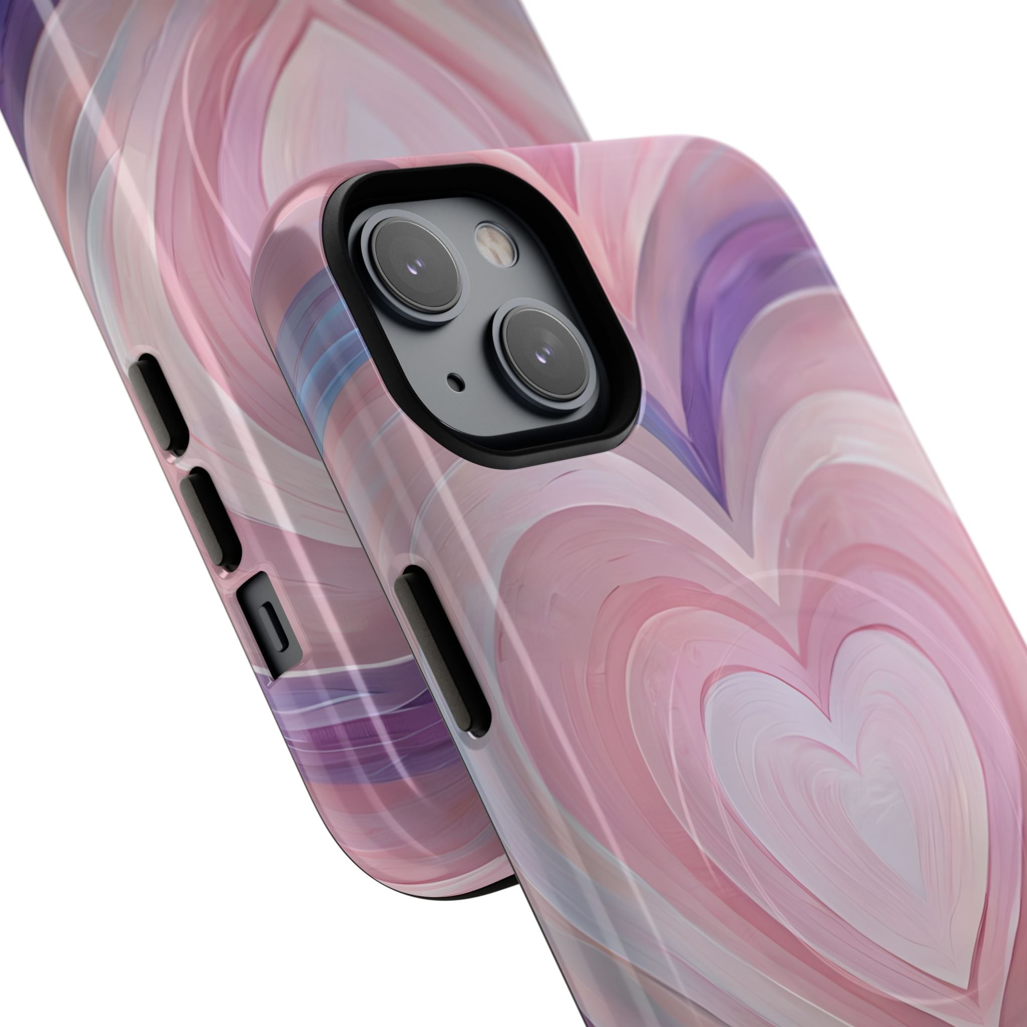 Lavender Pulse Hearts · Tough+ Magsafe
