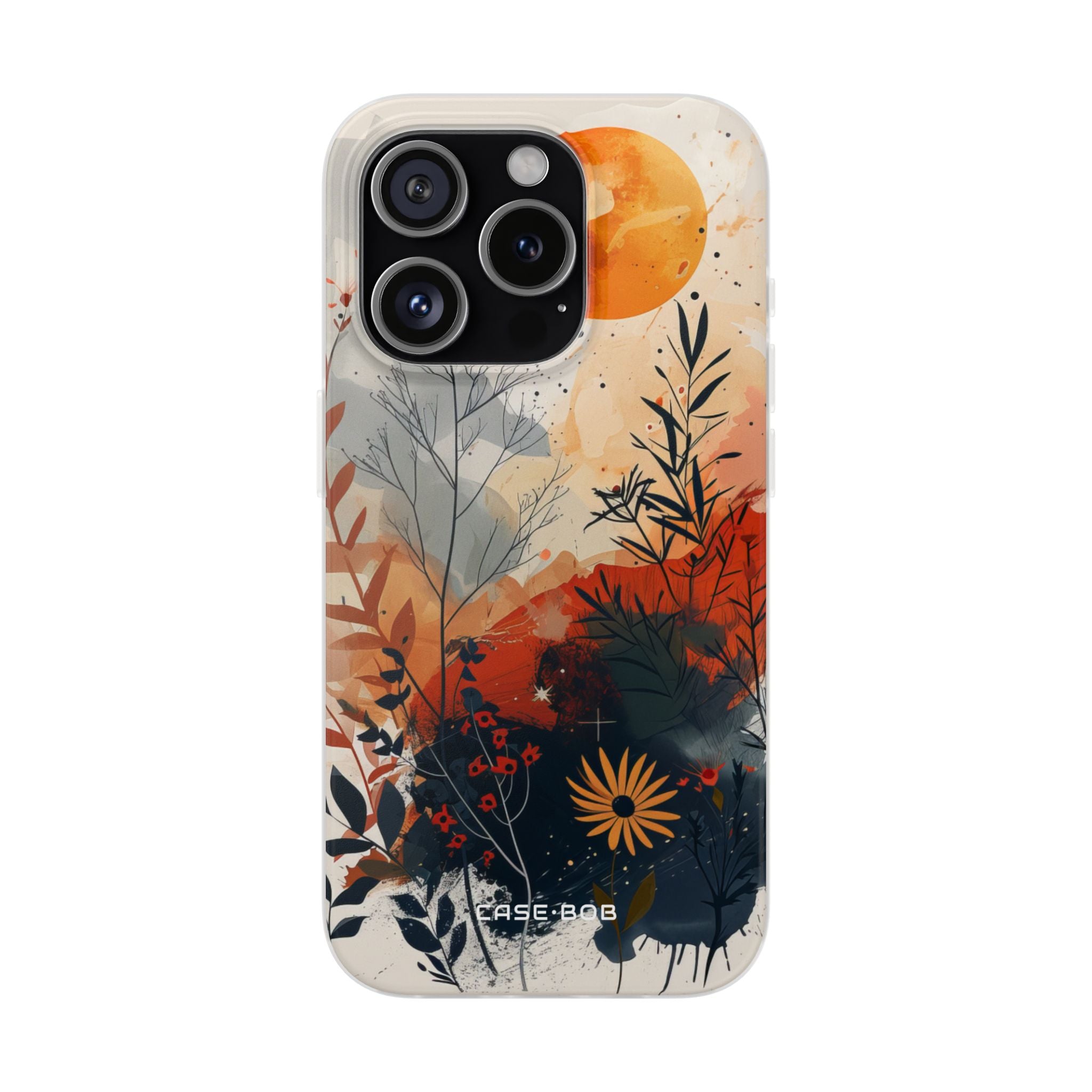 Orange Solstice iPhone 15 Pro Case - Soft
