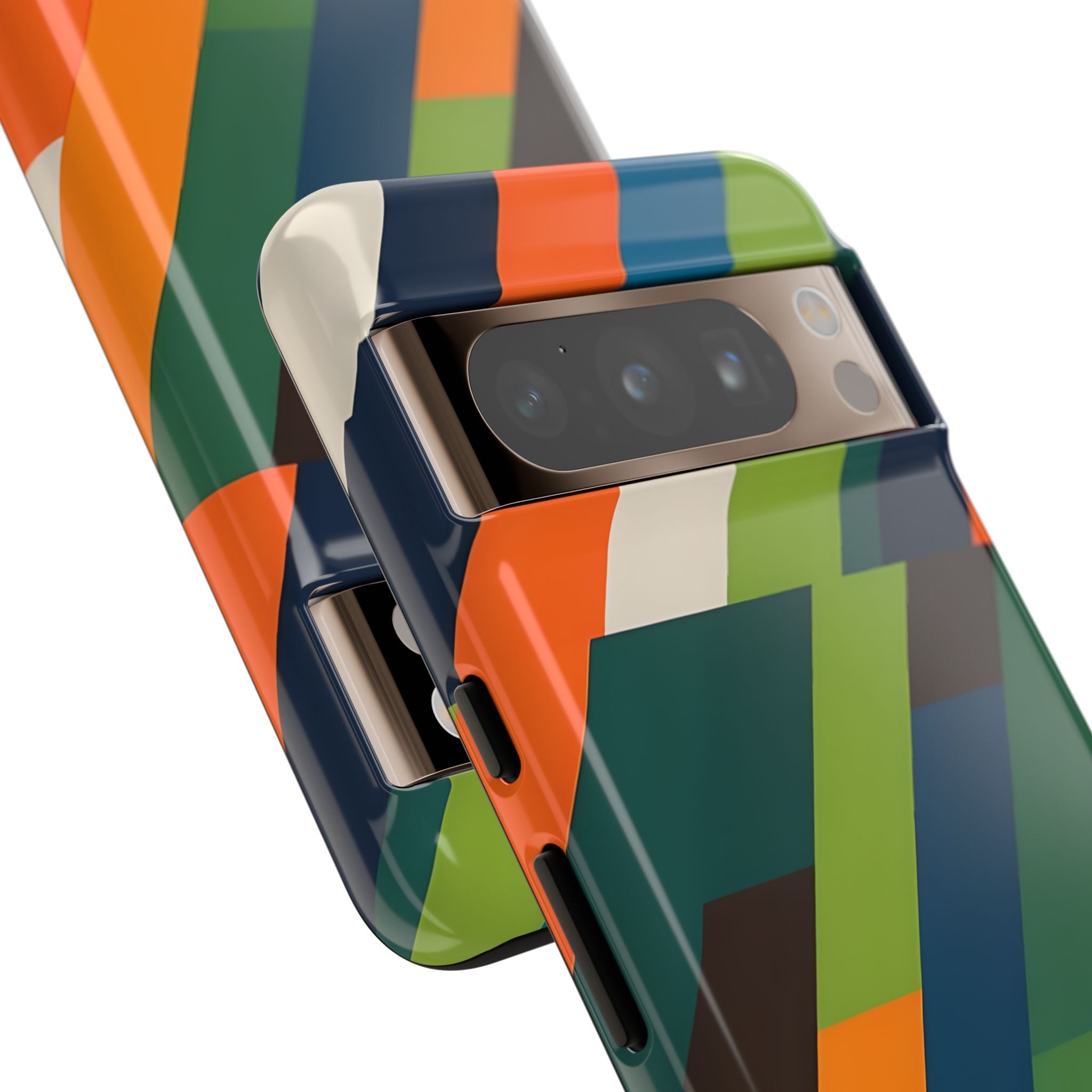 Angled Retro Mosaic · Tough Handyhülle für Google Pixel