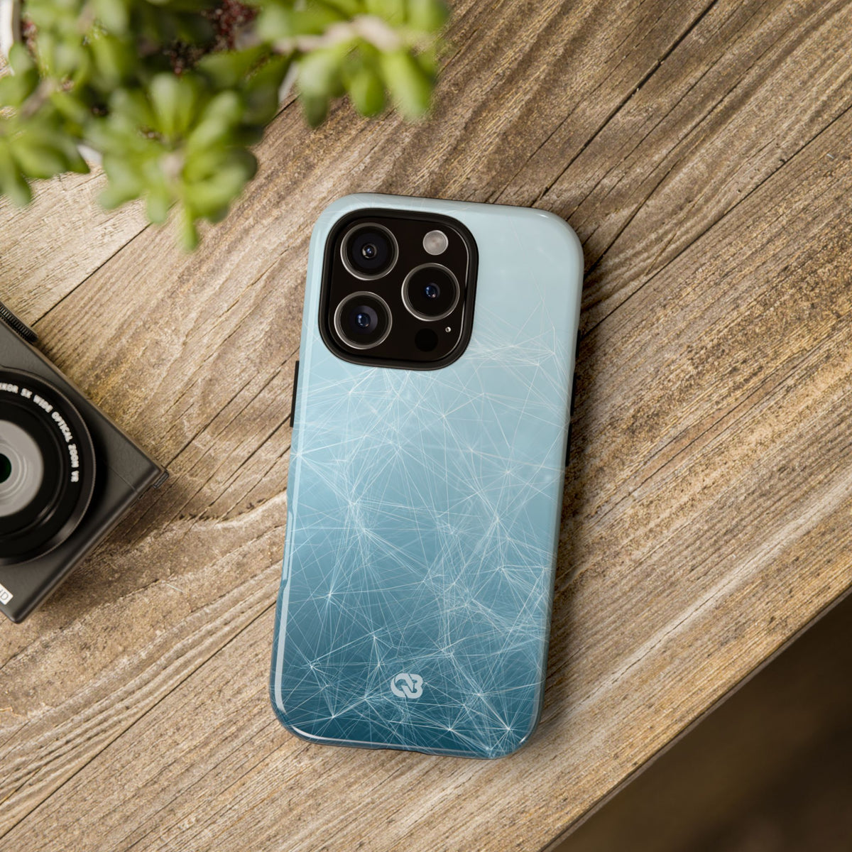 Teal Tough Phone Case for iPhone - Arctic Digital Nexus