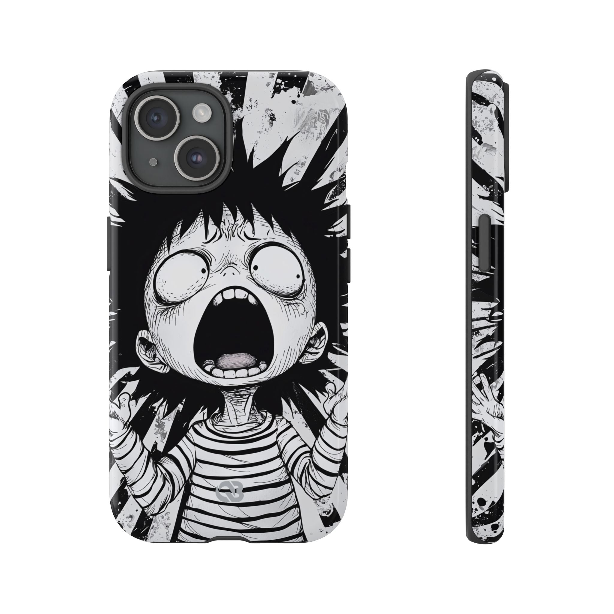 Chaotic Monochrome Scream · Tough Fundas para teléfono para iPhone