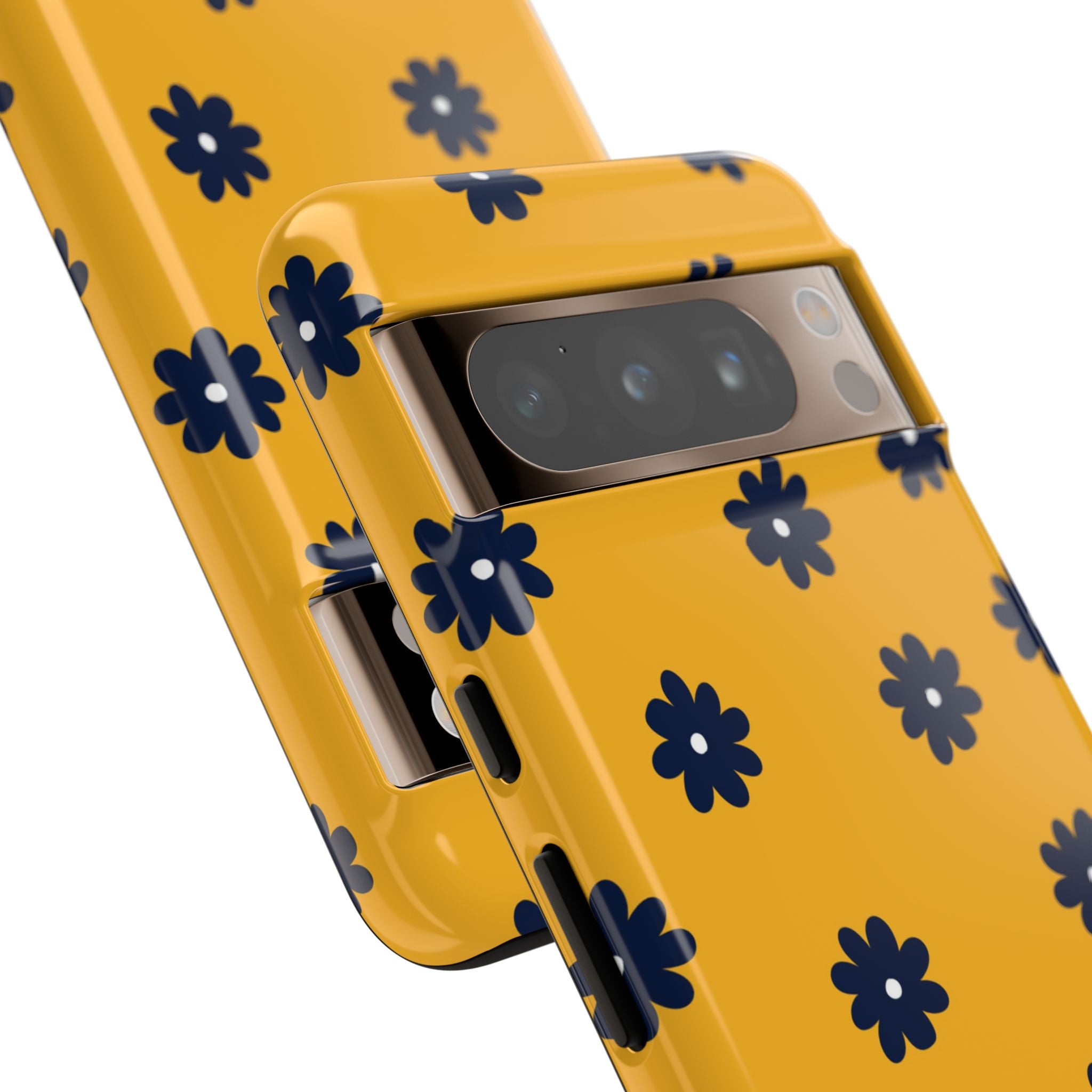 Navy Daisy Mustard · Tough Phone Case for Google Pixel