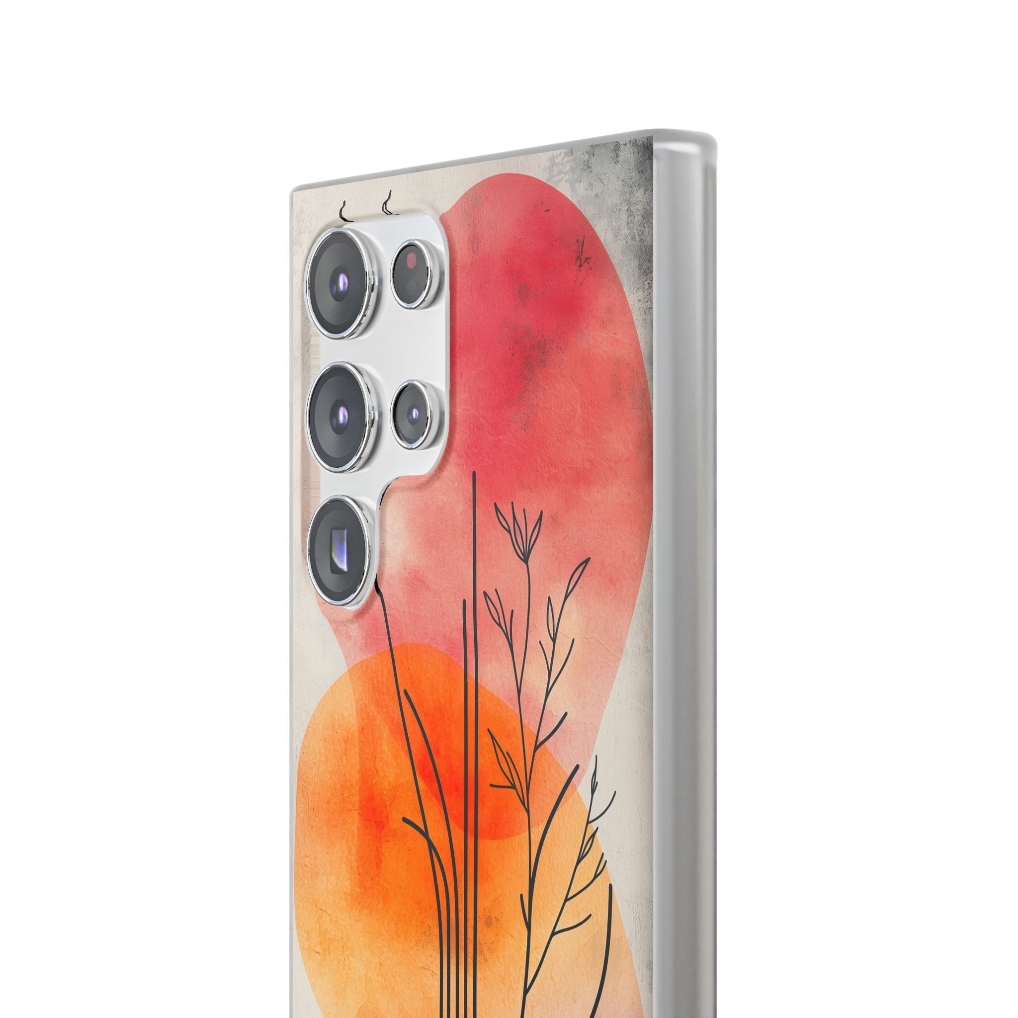 Curved Stem Sunset Samsung S23 Ultra Case - Soft