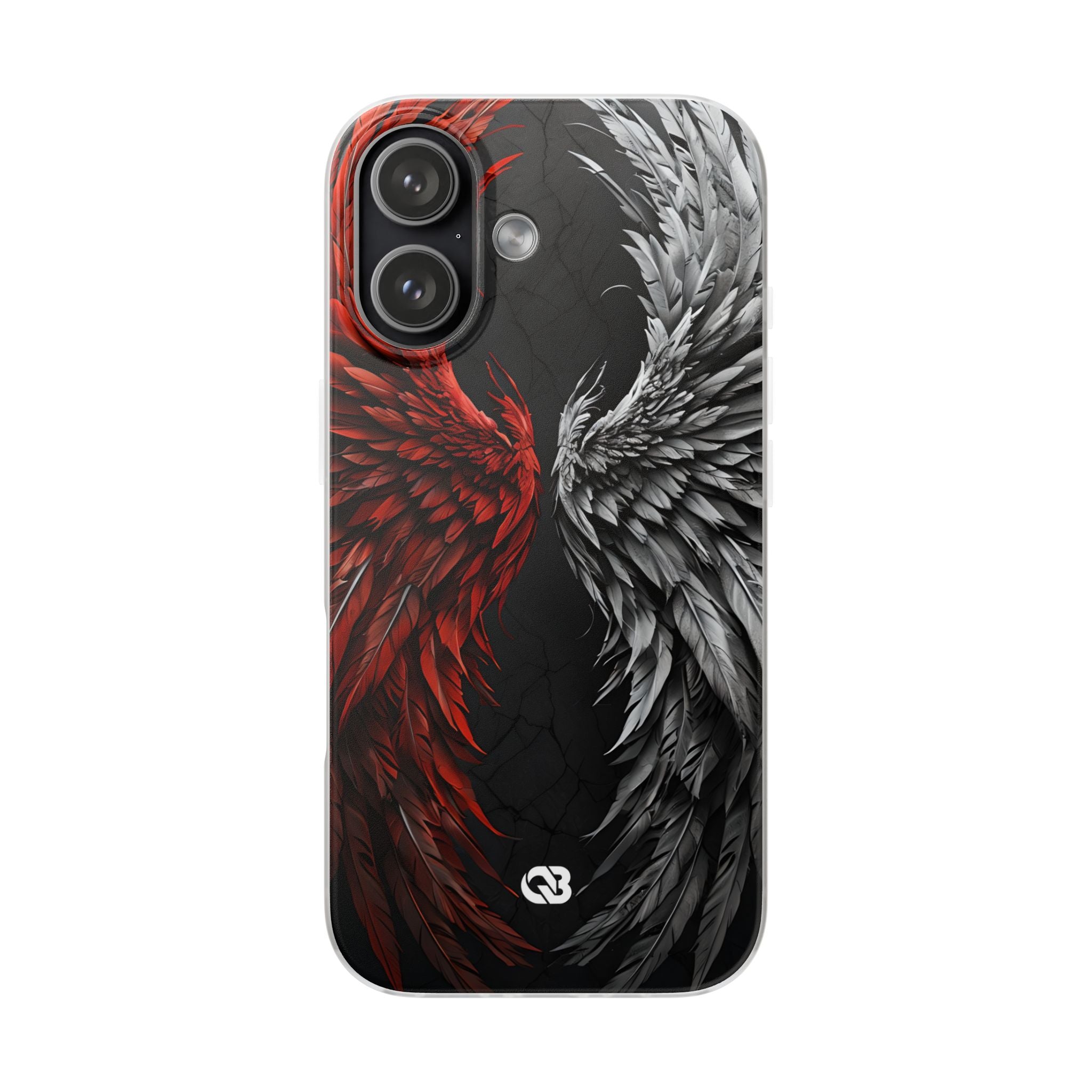 Split Crimson Wing · Soft Phone Case for iPhone