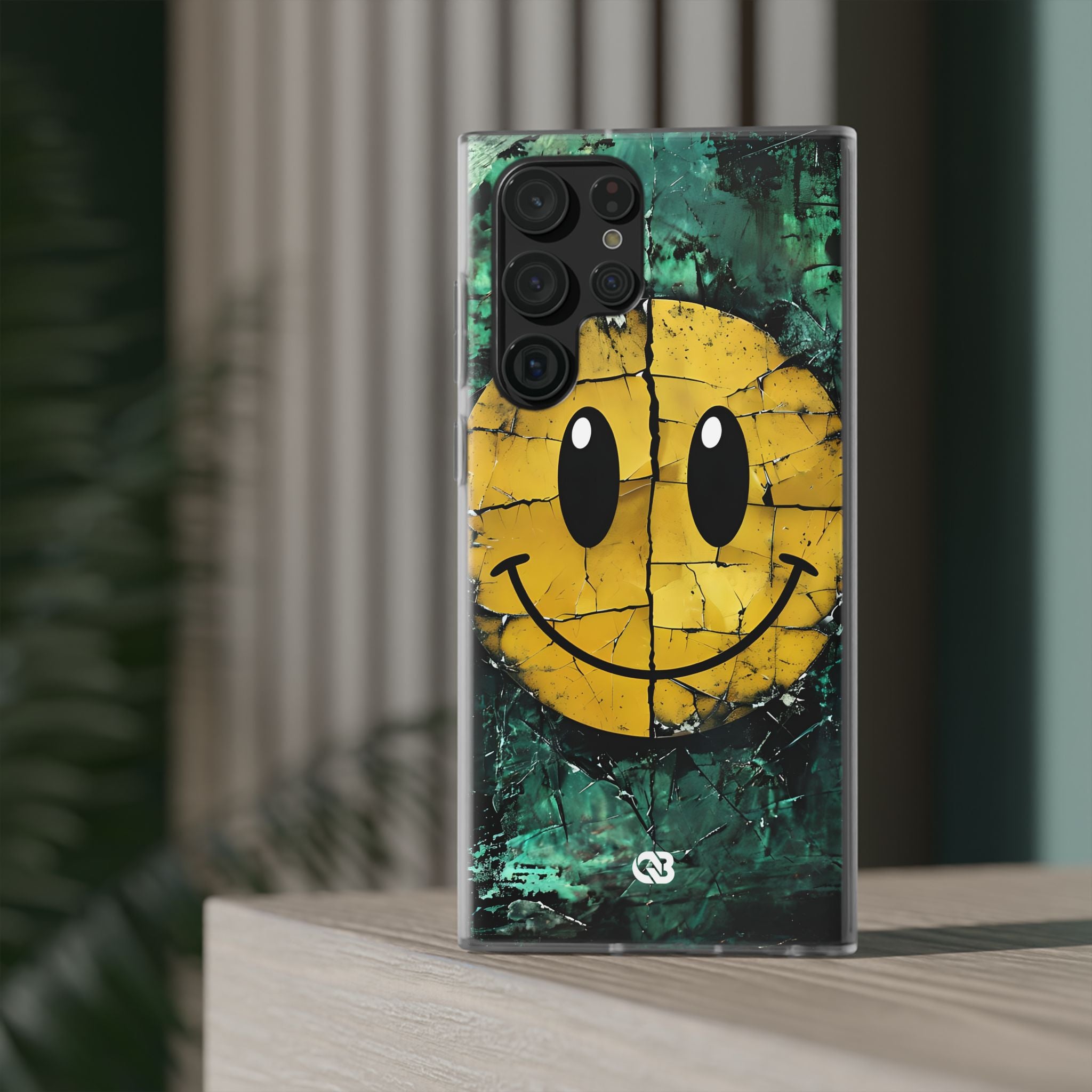 Fractured Yellow Grin · Soft Custodia per Samsung