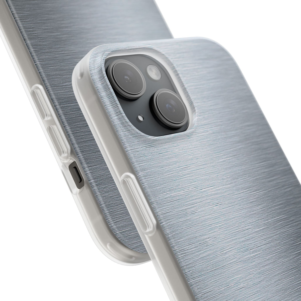 Silver Lite Phone Case for iPhone - Satin Chrome Grain