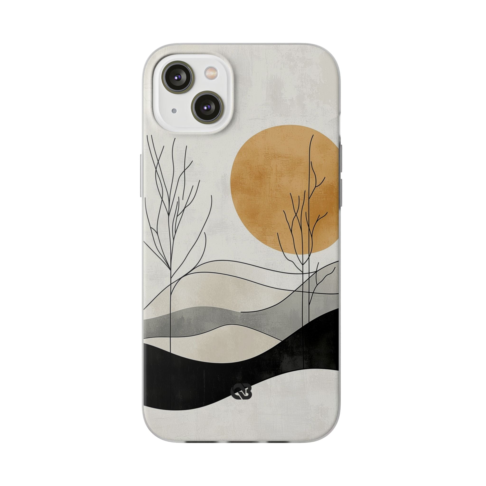 Burnt Horizon Lines · Soft Phone Case for iPhone