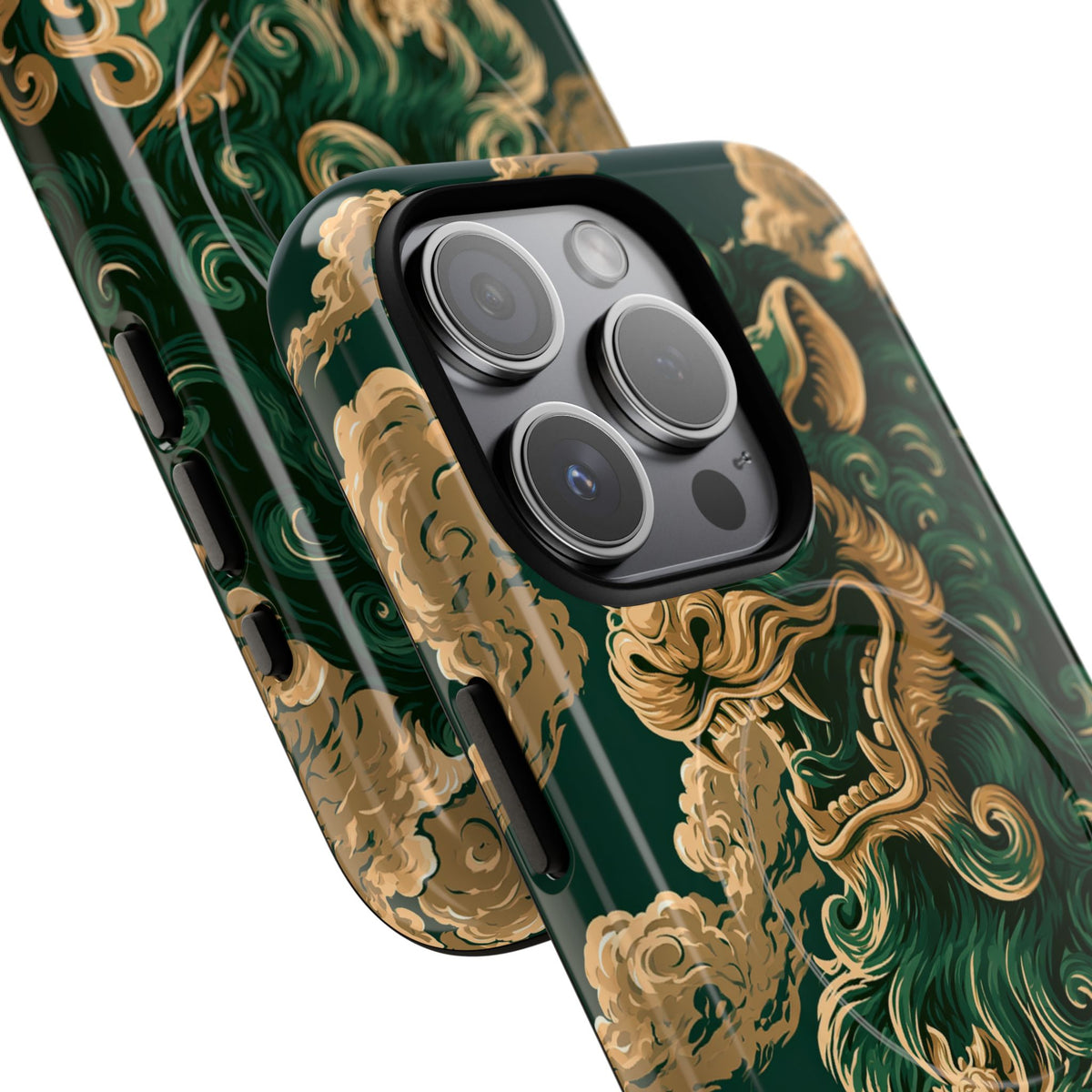 Imperial Guardian Lion · Tough 2.0 Magnetic Phone Case for iPhone · Green
