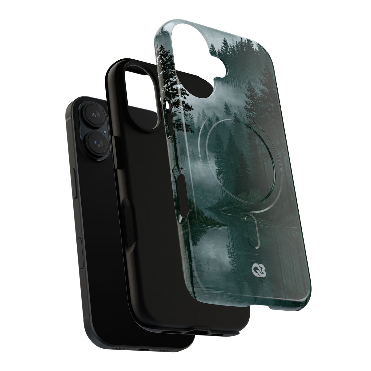 Green Tough 2.0 Magsafe Phone Case for iPhone - Misty Evergreen Mirror