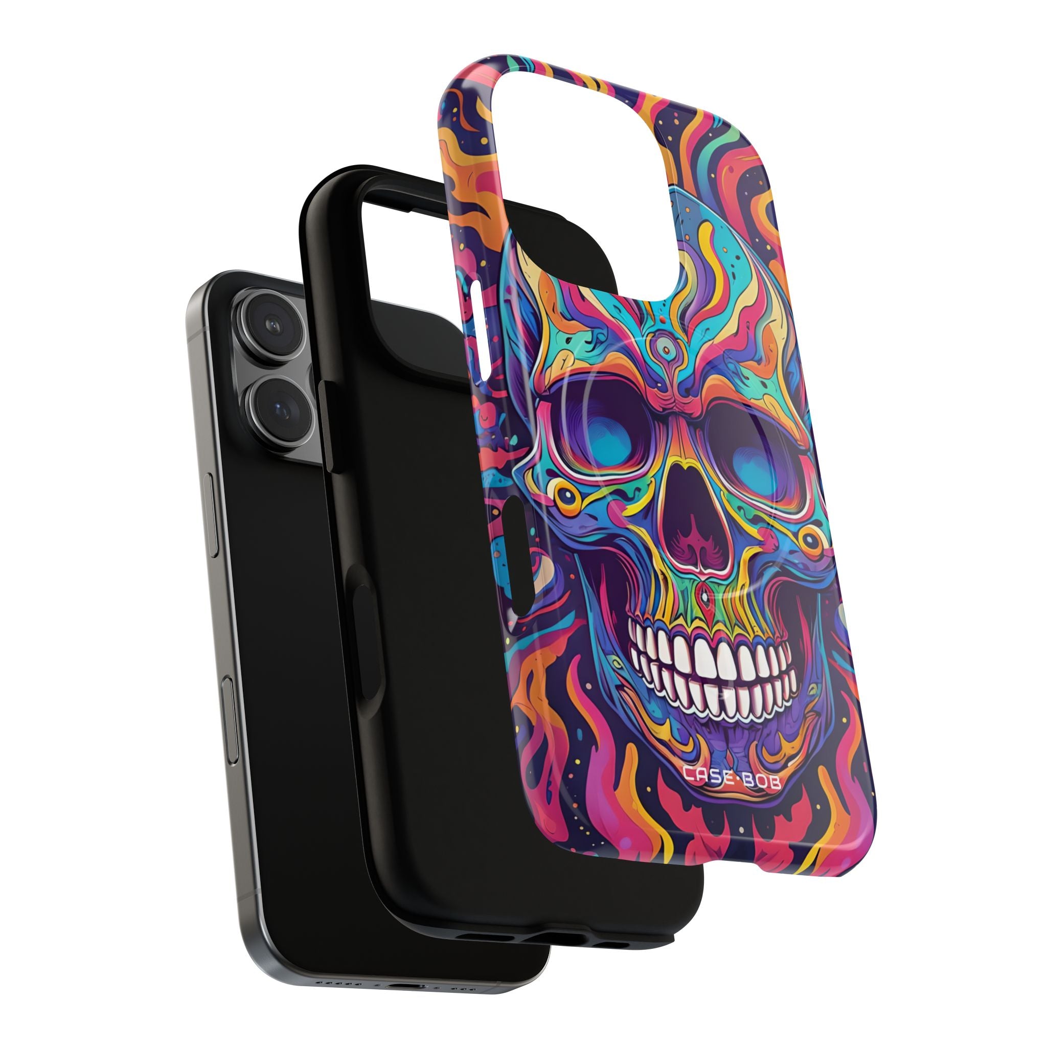 Flaming Skull iPhone 16 Pro Max Case - Tough+