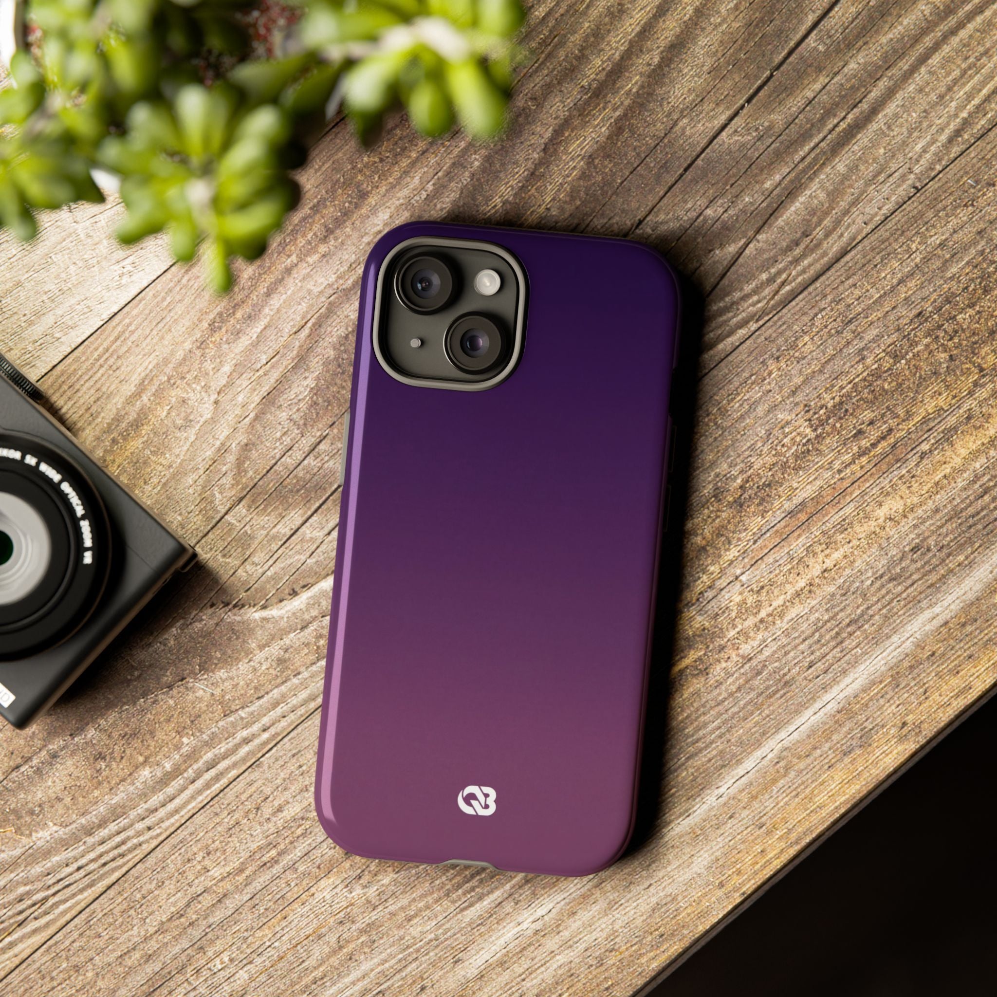 Purple Tough Phone Case for iPhone - Nocturnal Plum Fade