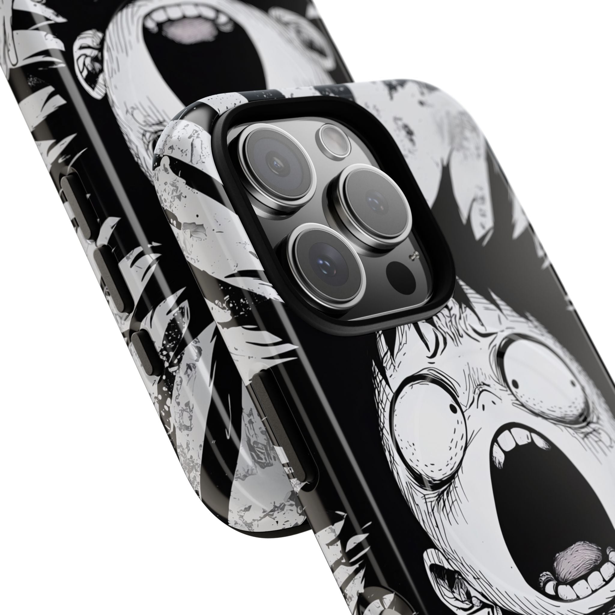 Chaotic Monochrome Scream · Tough+ Fundas para teléfono para iPhone · Magsafe