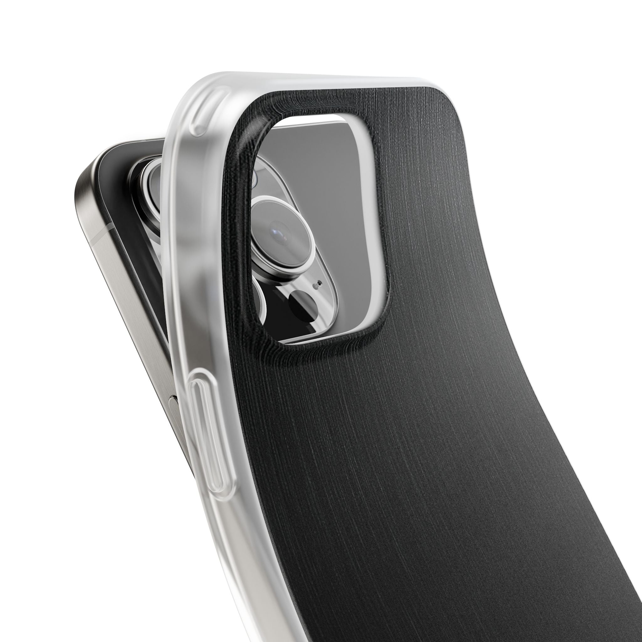 Black Lite Phone Case for iPhone - Brushed Obsidian Slate
