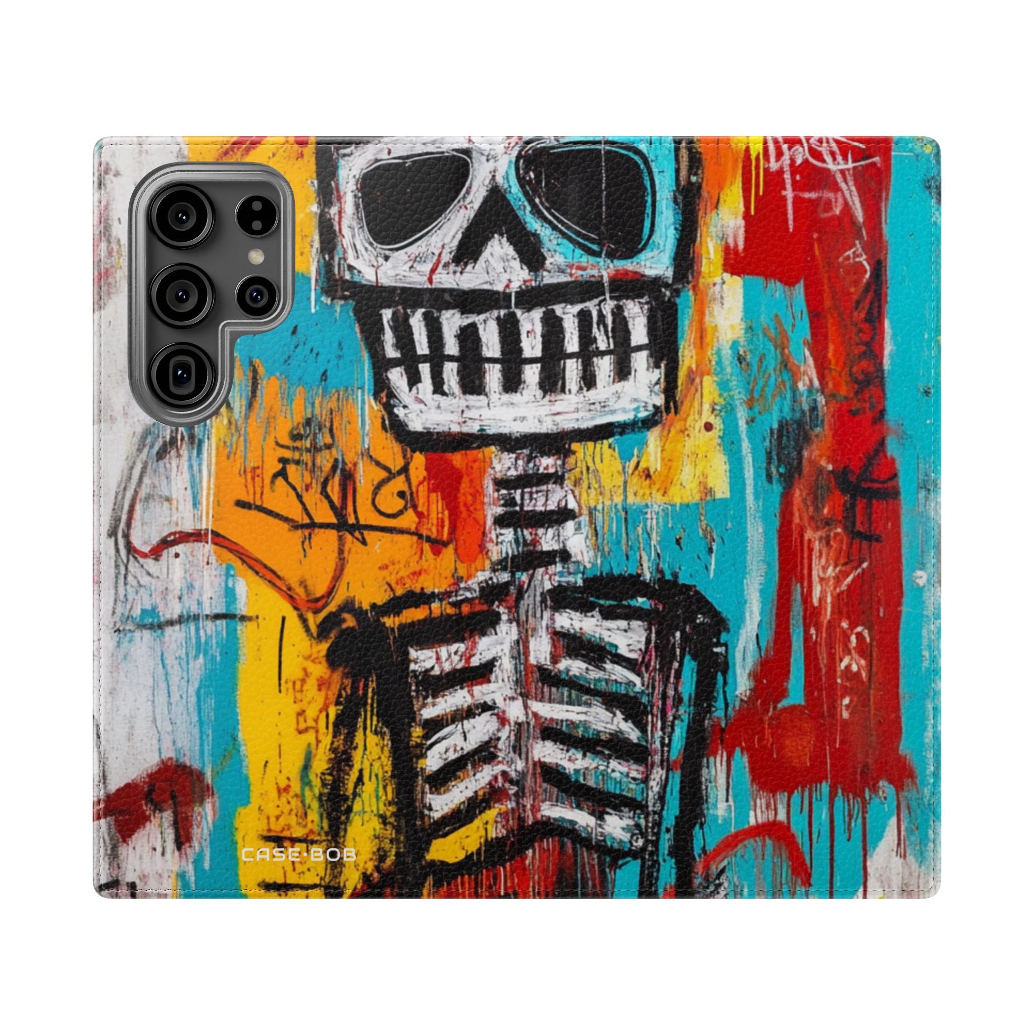 Neon Skull Chaos - Samsung S23 Ultra Case - Wallet