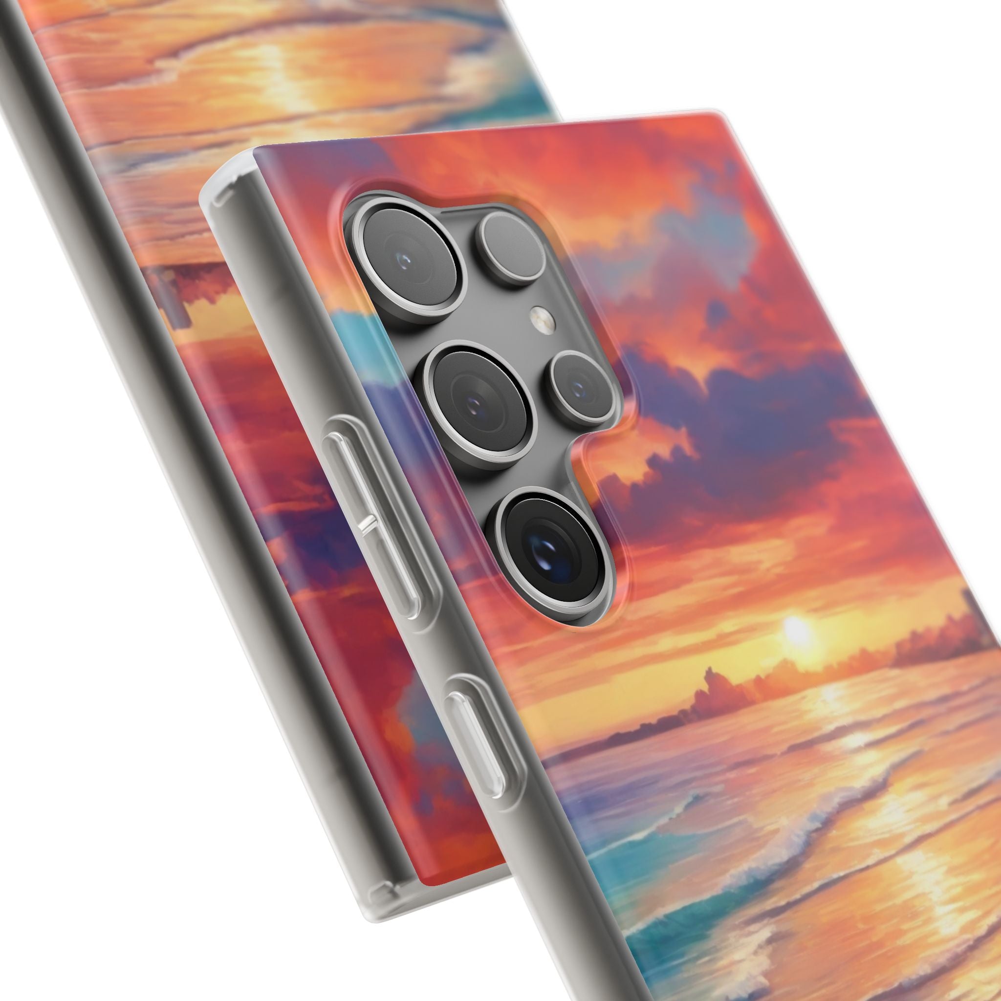 Crimson Shore Horizon · Soft Handyhülle für Samsung