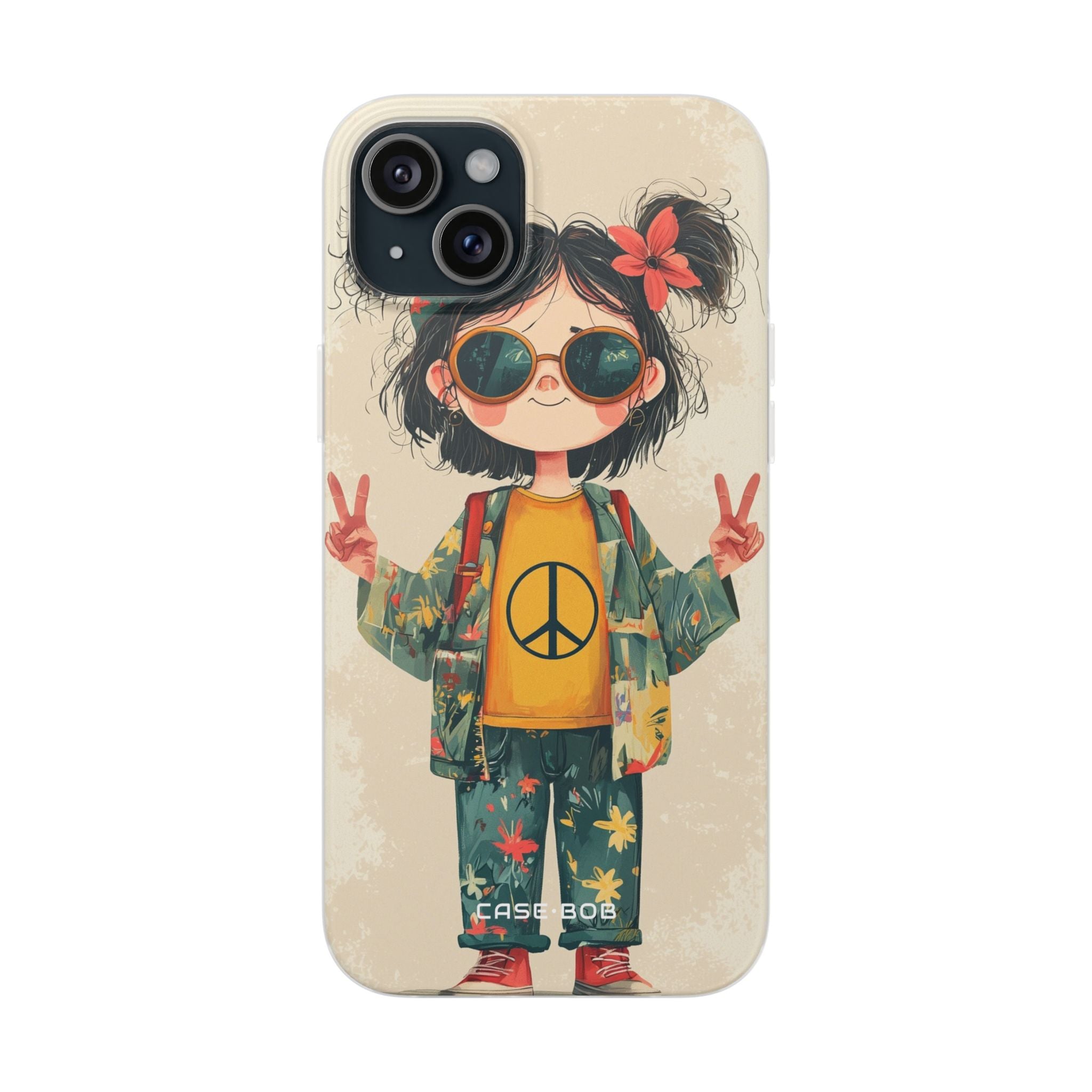 Peace Pigtails iPhone 15 Plus Case - Soft