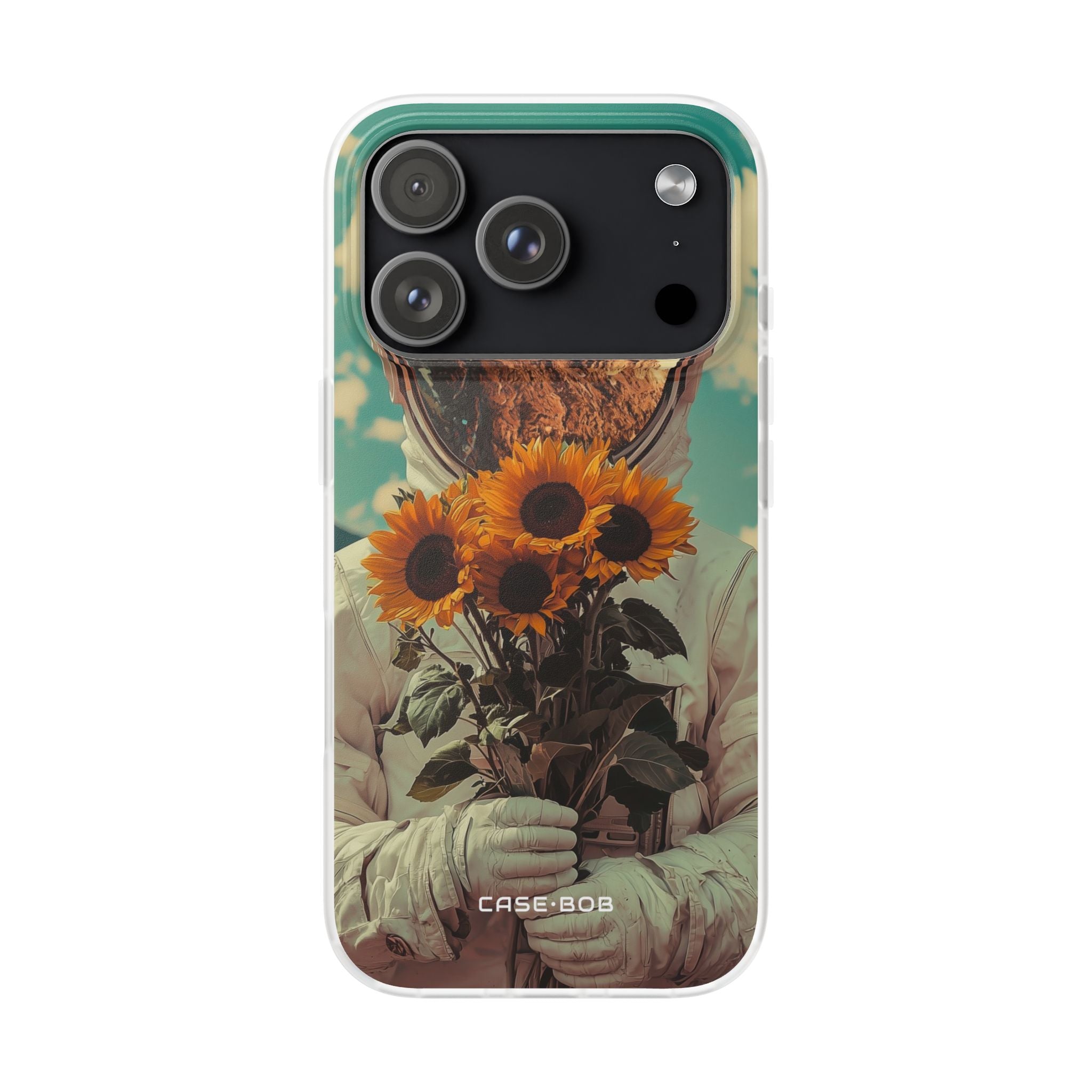 Sunflower Astronaut iPhone 17 Pro Case - Soft - CASE•BOB