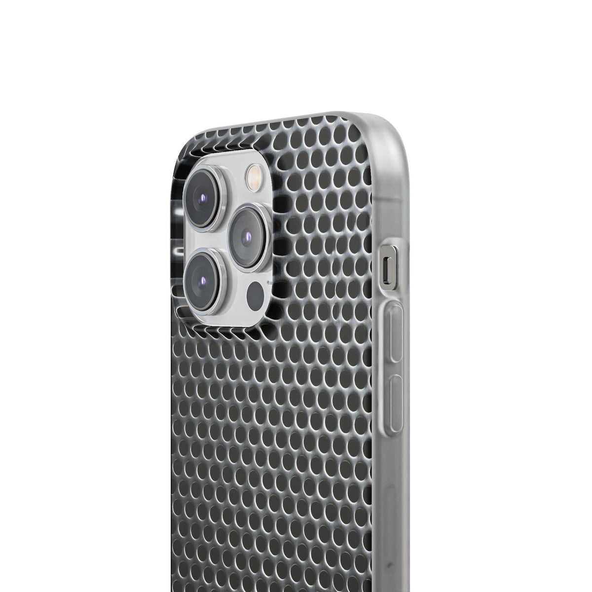 Silver Lite Phone Case for iPhone - Brutalist Steel Mesh
