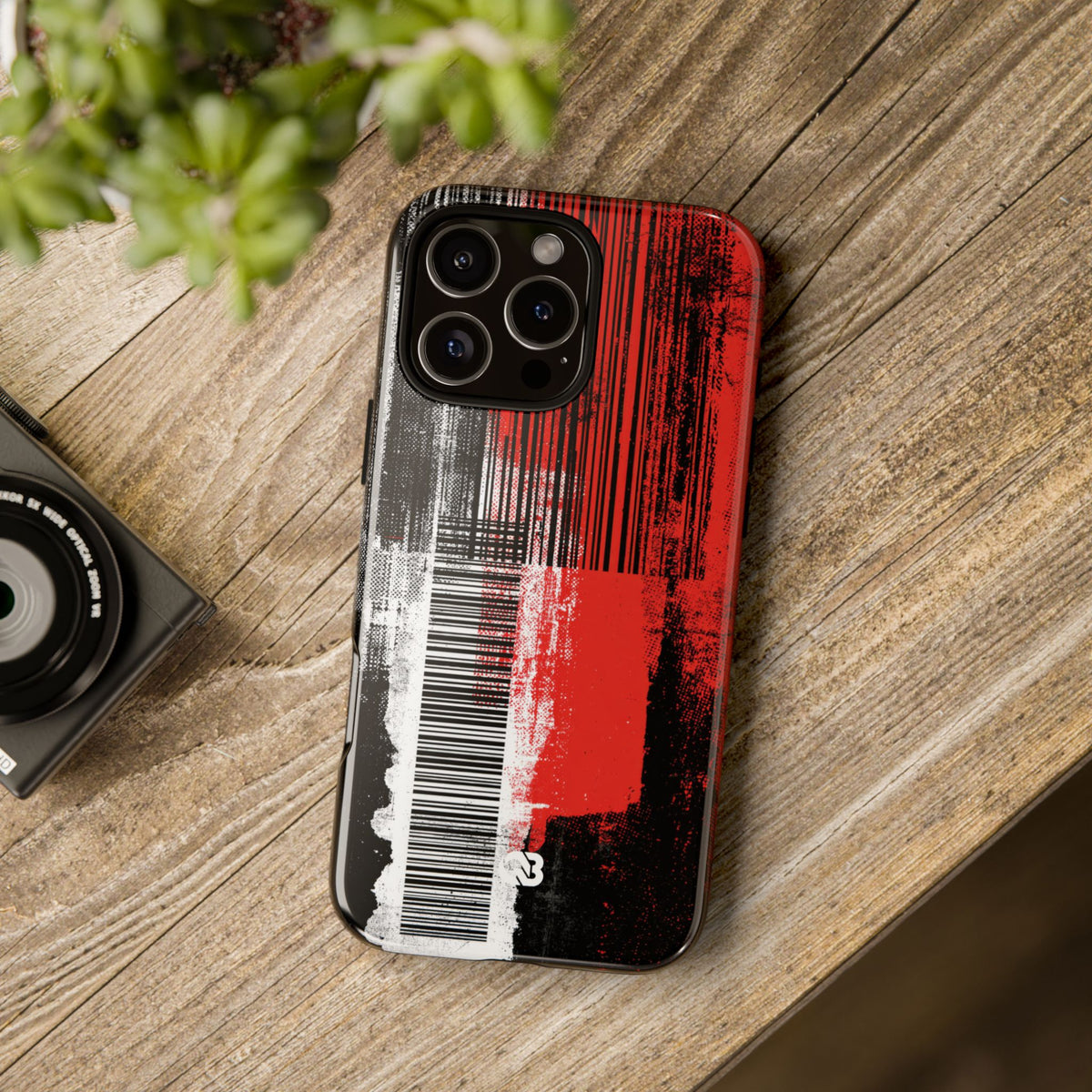 Distorted Barcode · Tough Phone Case for iPhone · Black