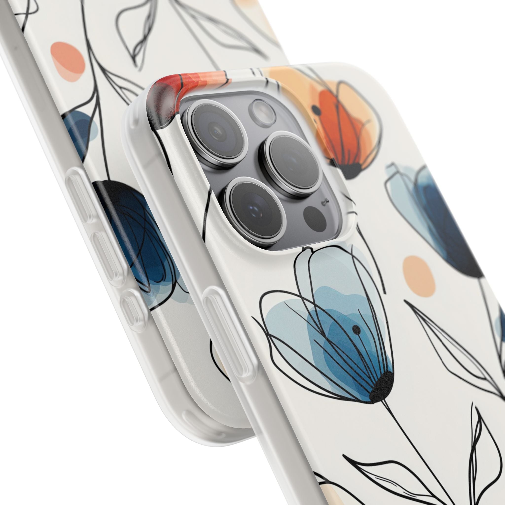 Ink Watercolor Tulips · Soft Handyhülle für iPhone