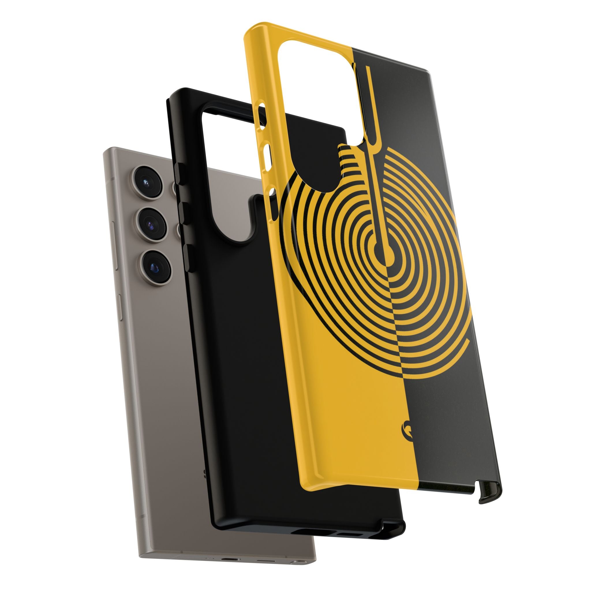Yellow Tough Phone Case for Samsung - Voltage Sector Pulse