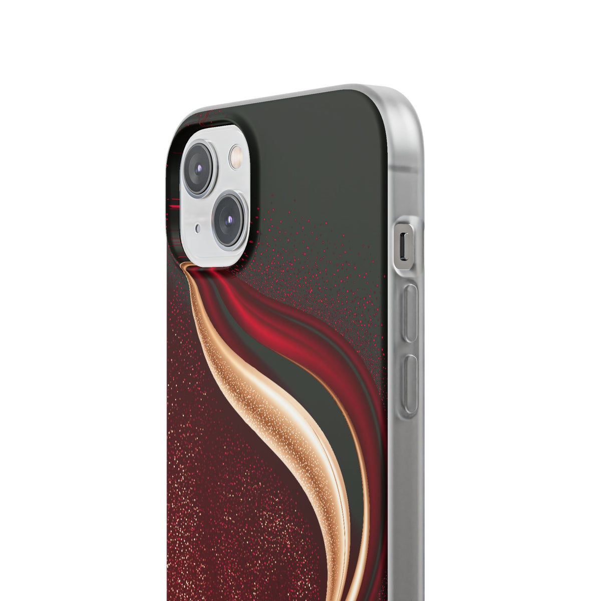 Gilded Crimson Flow · Lite Phone Case for iPhone · Red