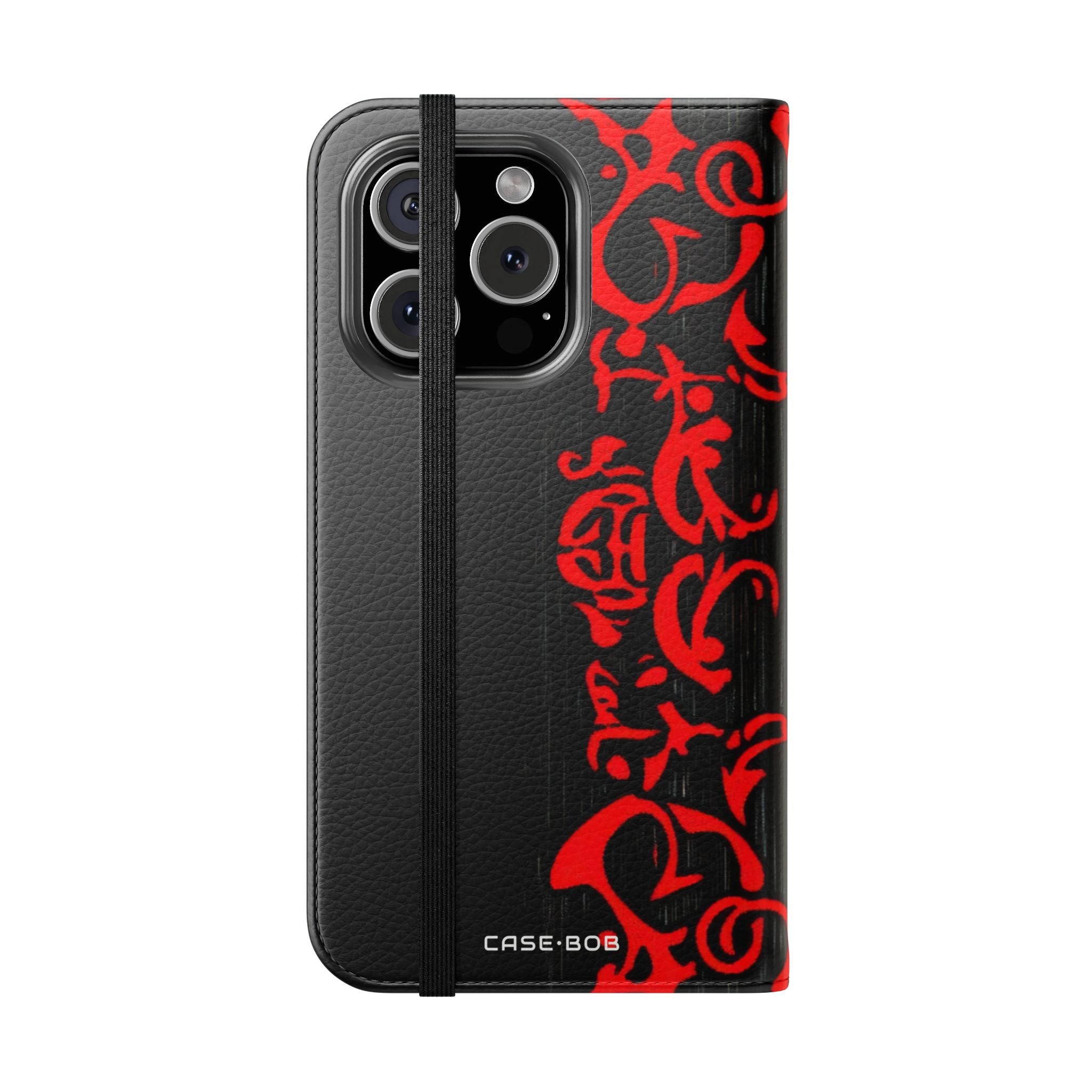 Crimson Swirl - iPhone 16 Pro Case - Wallet