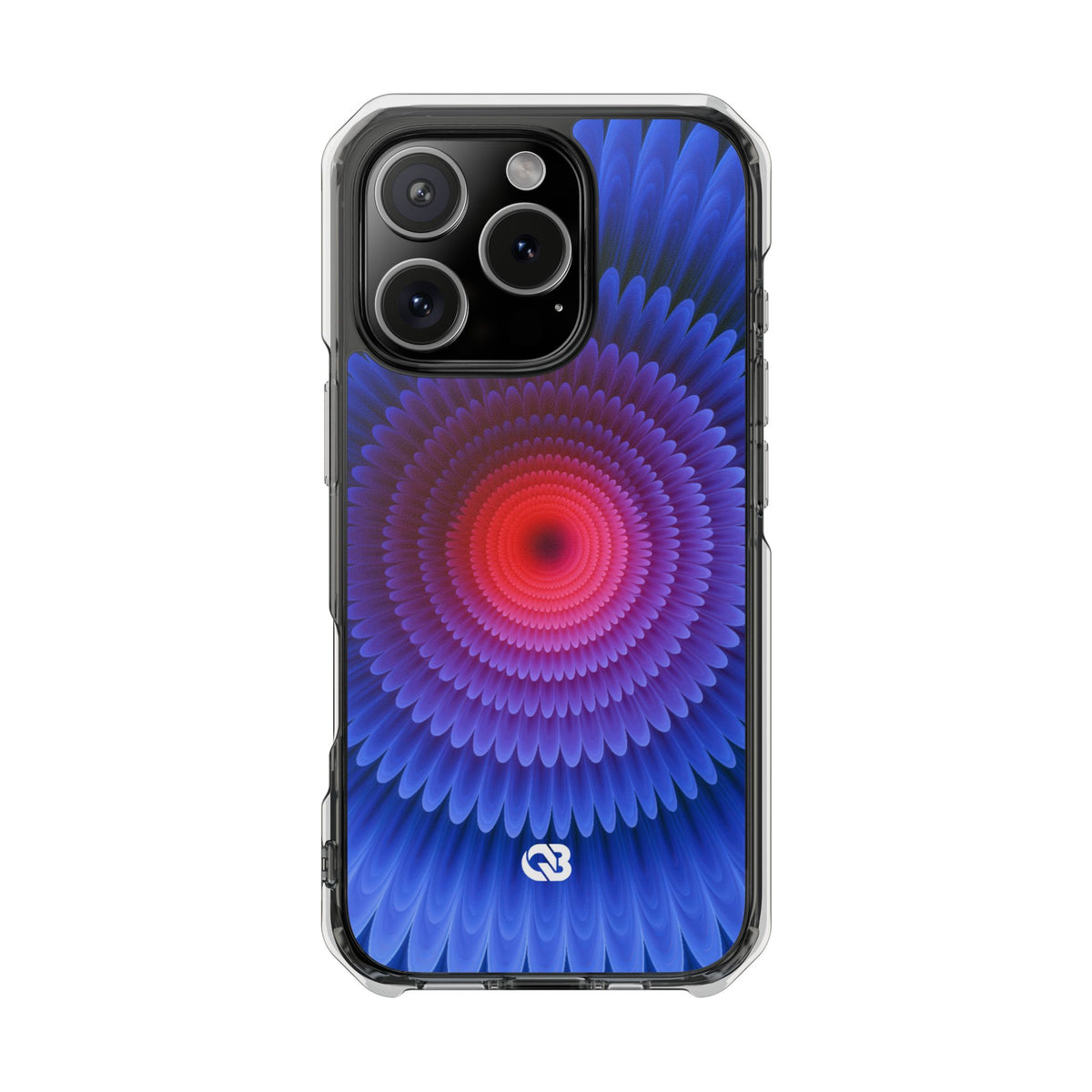 Radial Spectrum Bloom · Clear Impact Magnetic Phone Case for iPhone · Blue