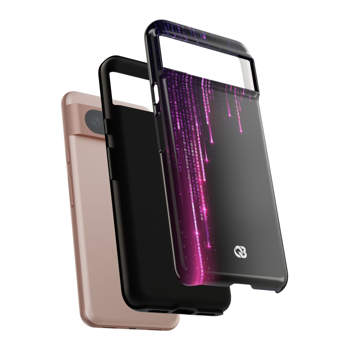 Binary Cascade · Tough Phone Case for Pixel · Black