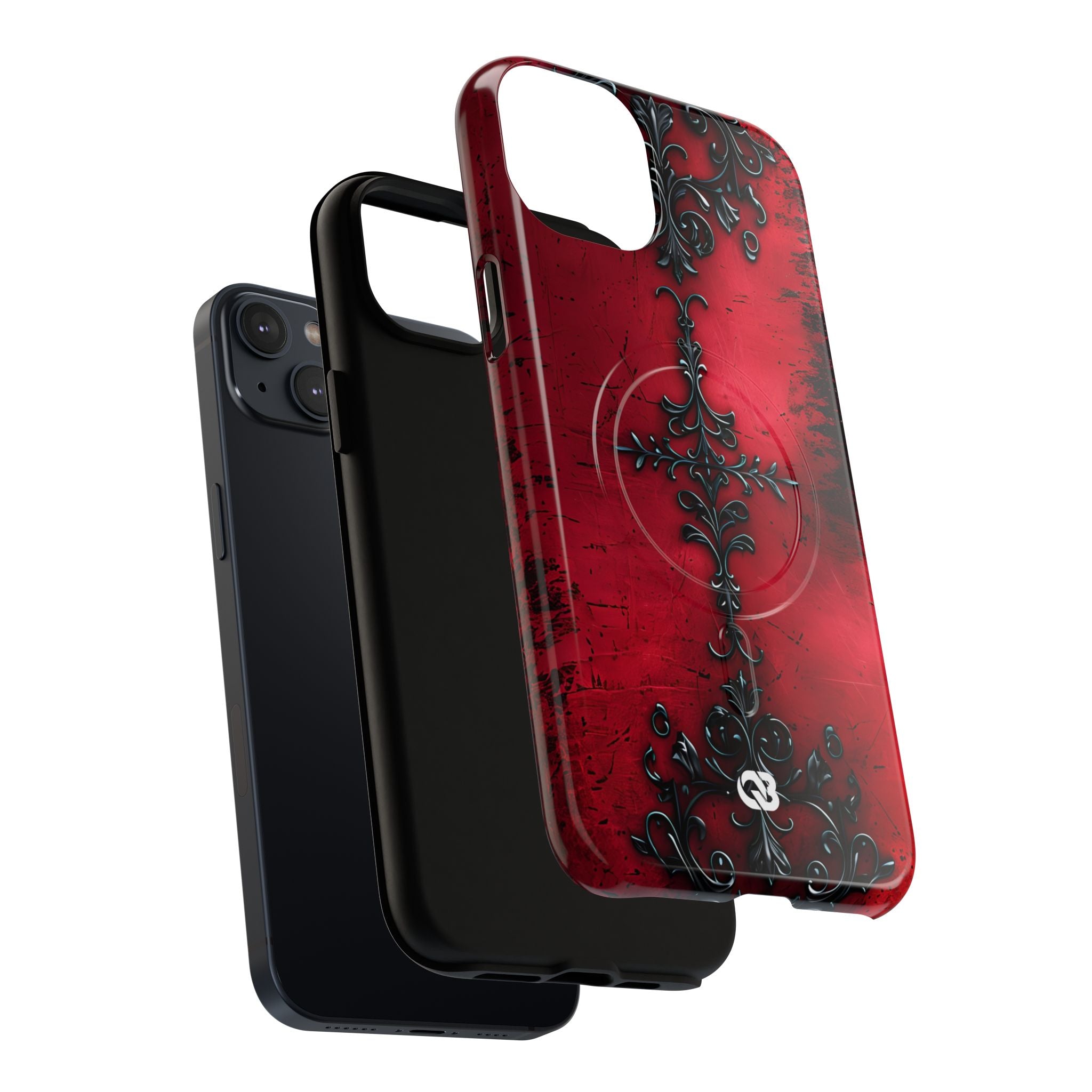 Crimson Gothic Filigree · Tough+ Coque de téléphone pour iPhone · MagSafe