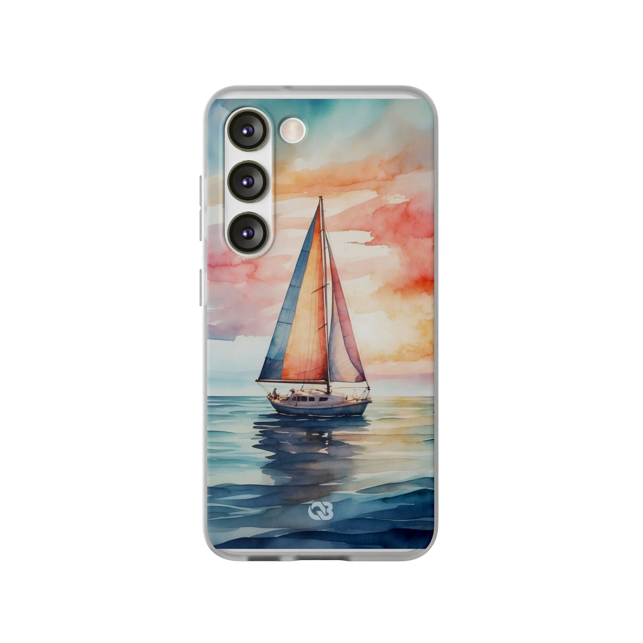 Crimson Horizon Sail · Soft Phone Case for Samsung