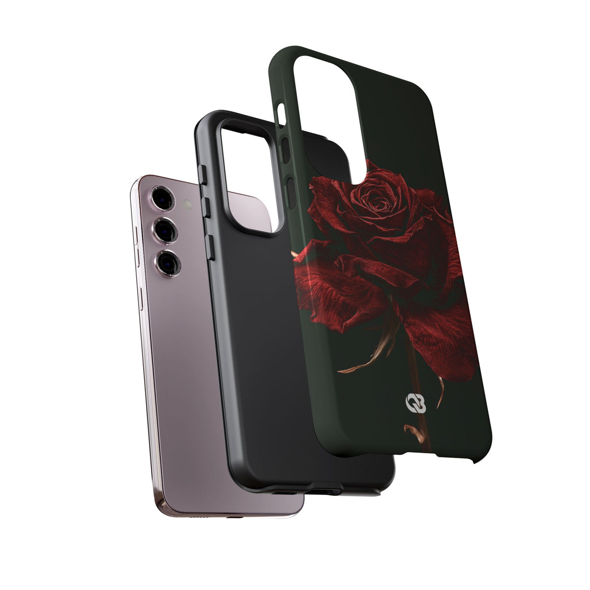 Crimson Noir Rose · Tough Phone Case for Samsung · Black