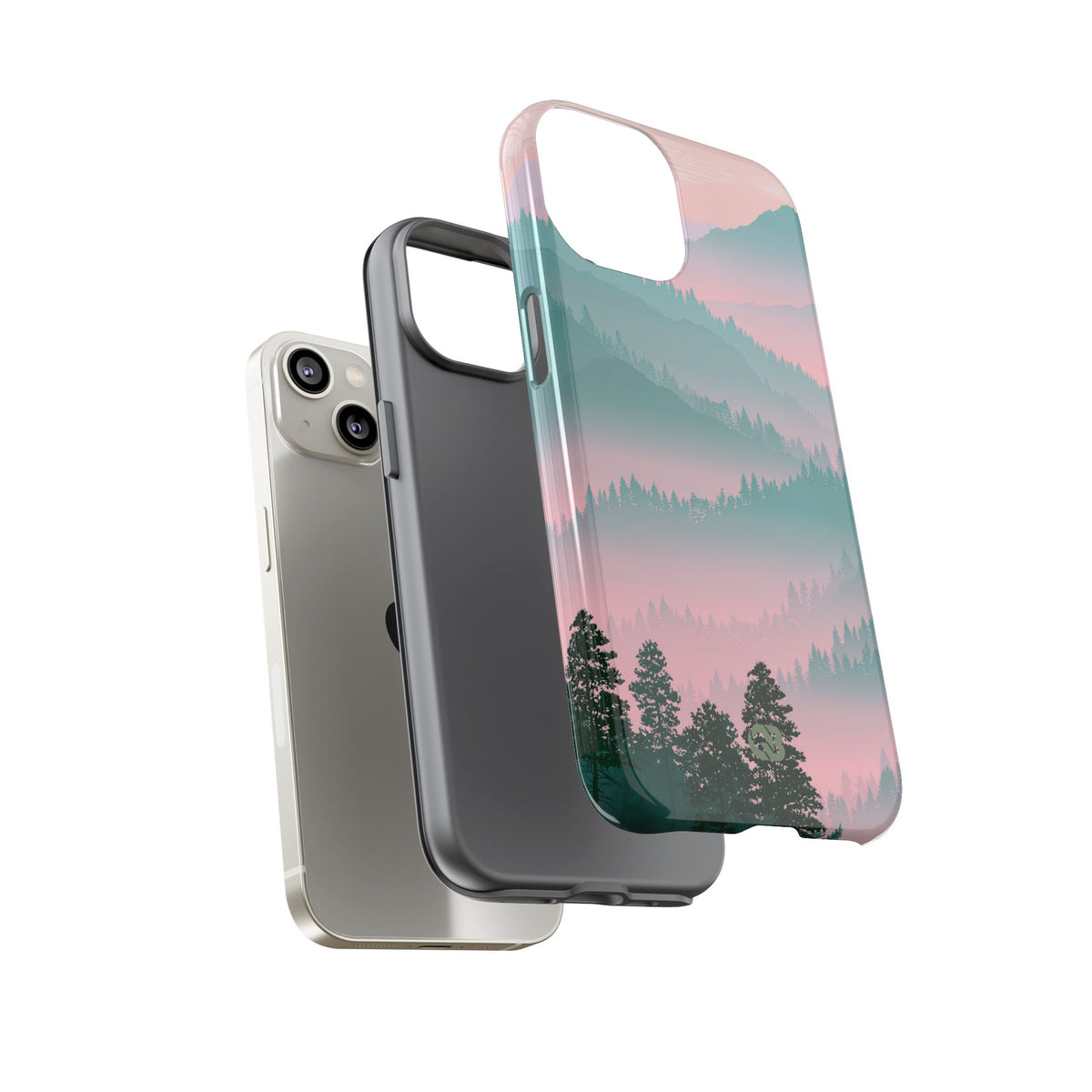 Teal Tough Phone Case for iPhone - Alpine Mist Teal