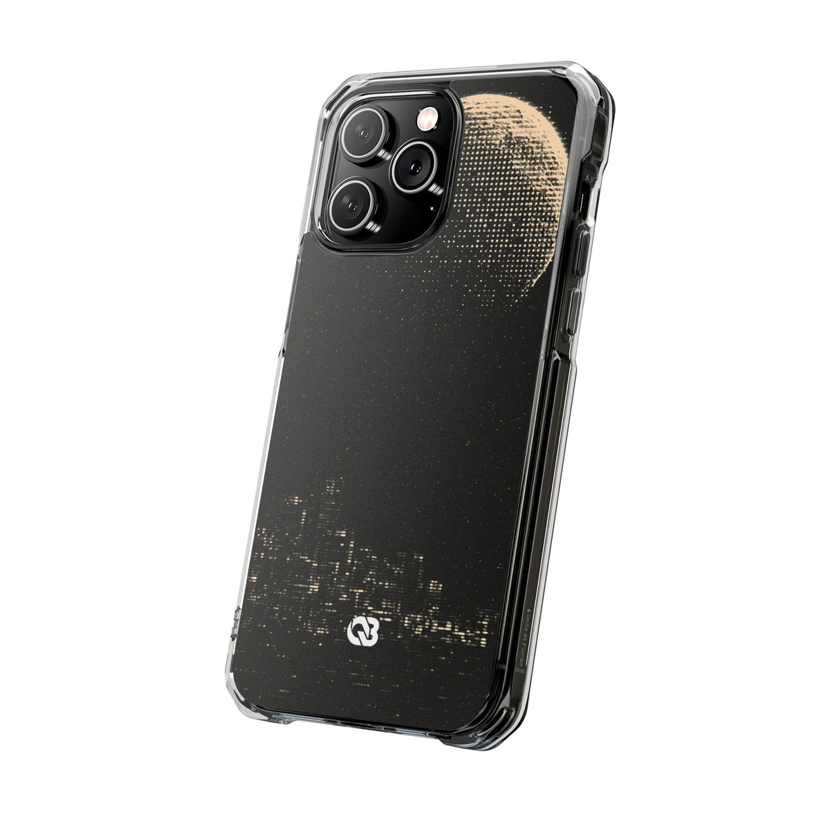 Lunar Metropolis Nocturne · Clear Impact Magnetic Phone Case for iPhone · Black