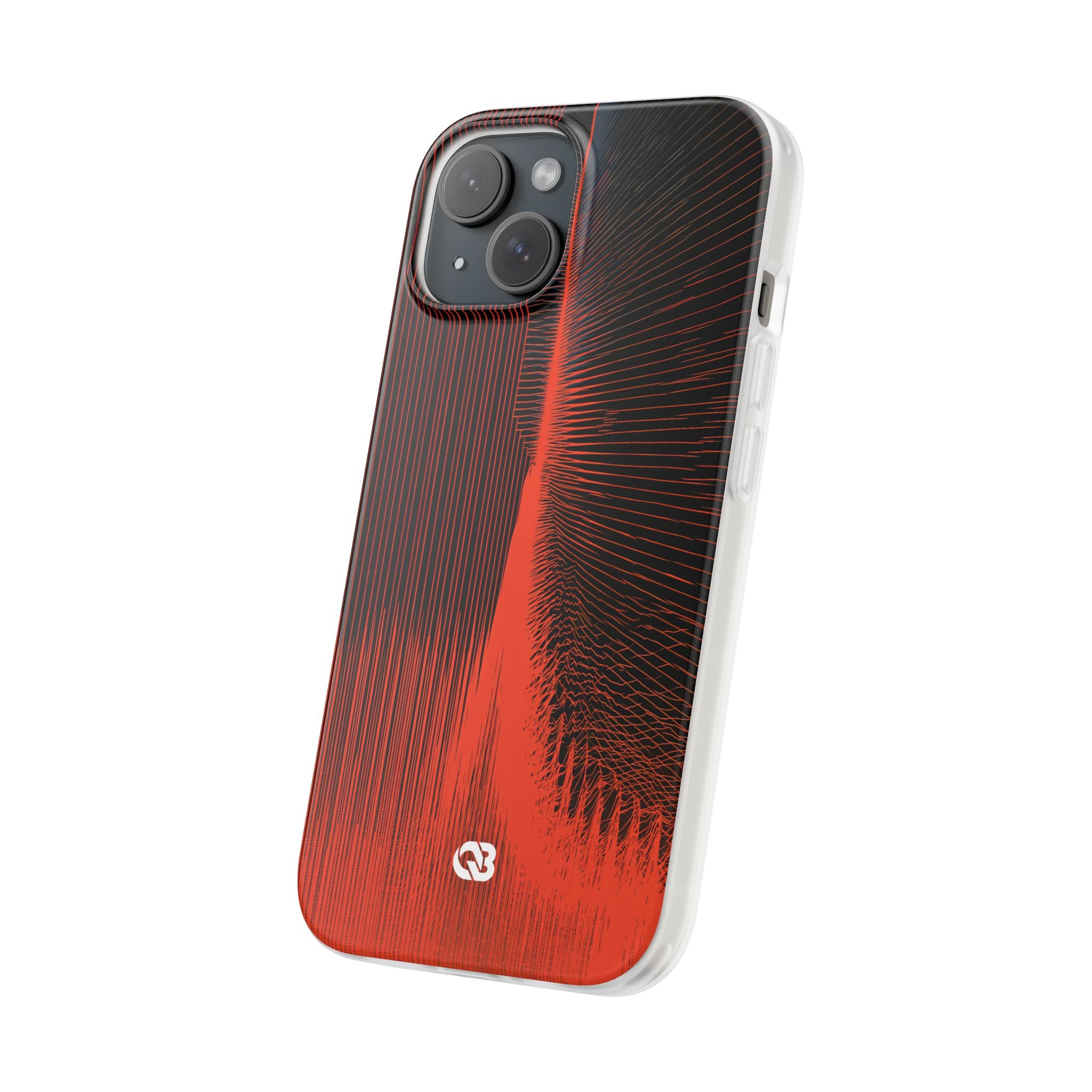 Red Lite Phone Case for iPhone - Crimson Frequency Pulse