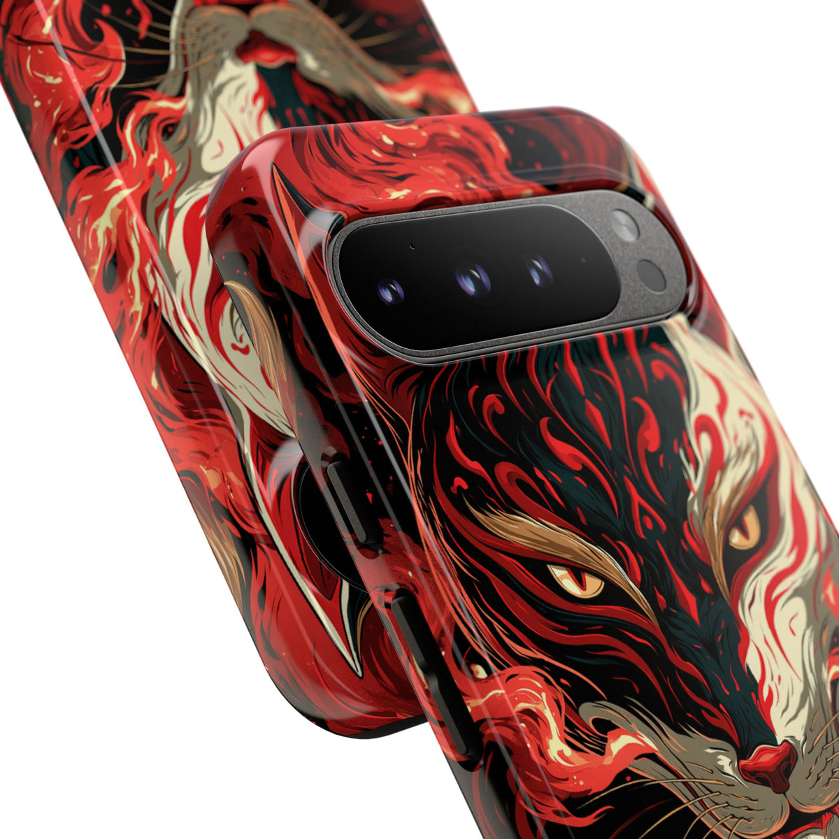 Crimson Kitsune Spirit · Tough Phone Case for Pixel · Red