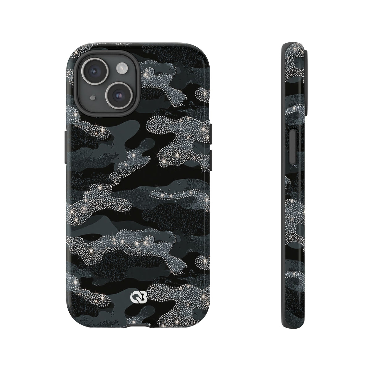 Glitter Shadow Camo · Tough Phone Case for iPhone · Black