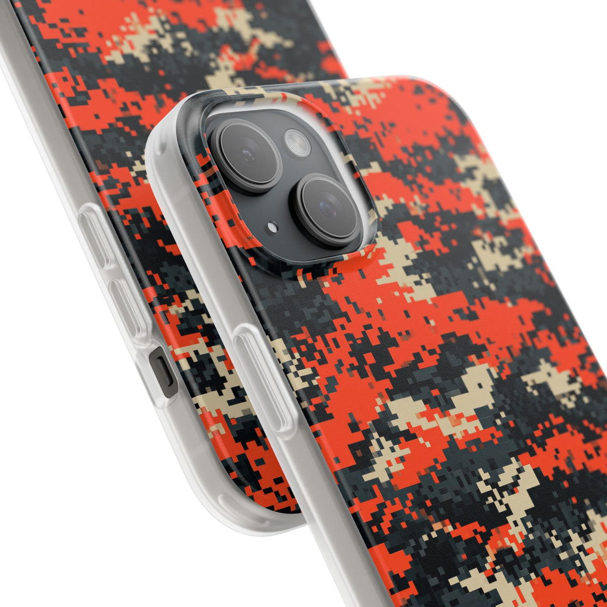 Signal Pixel Camo · Lite Phone Case for iPhone · Orange