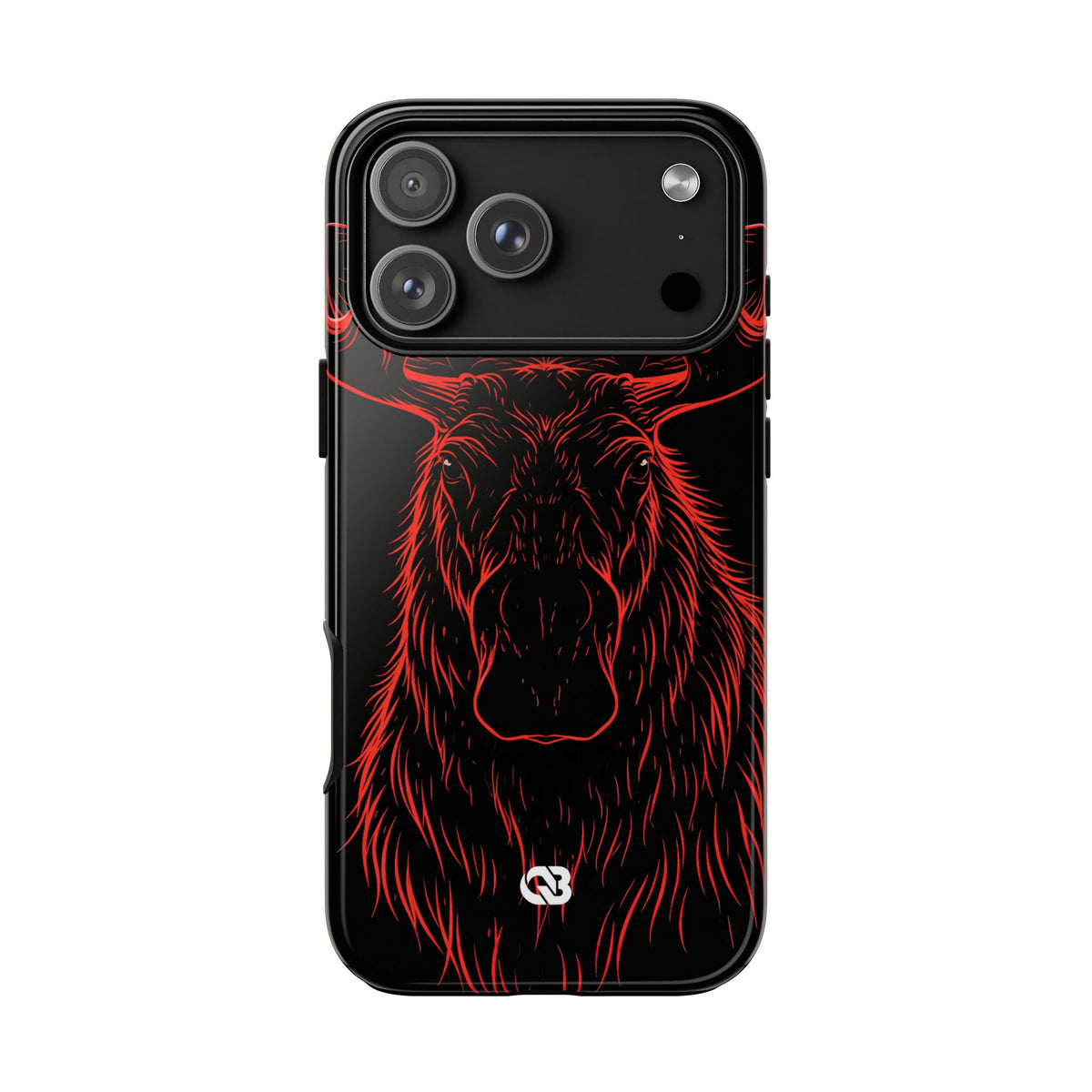Nordic Moose Contour · Tough Phone Case for iPhone · Red