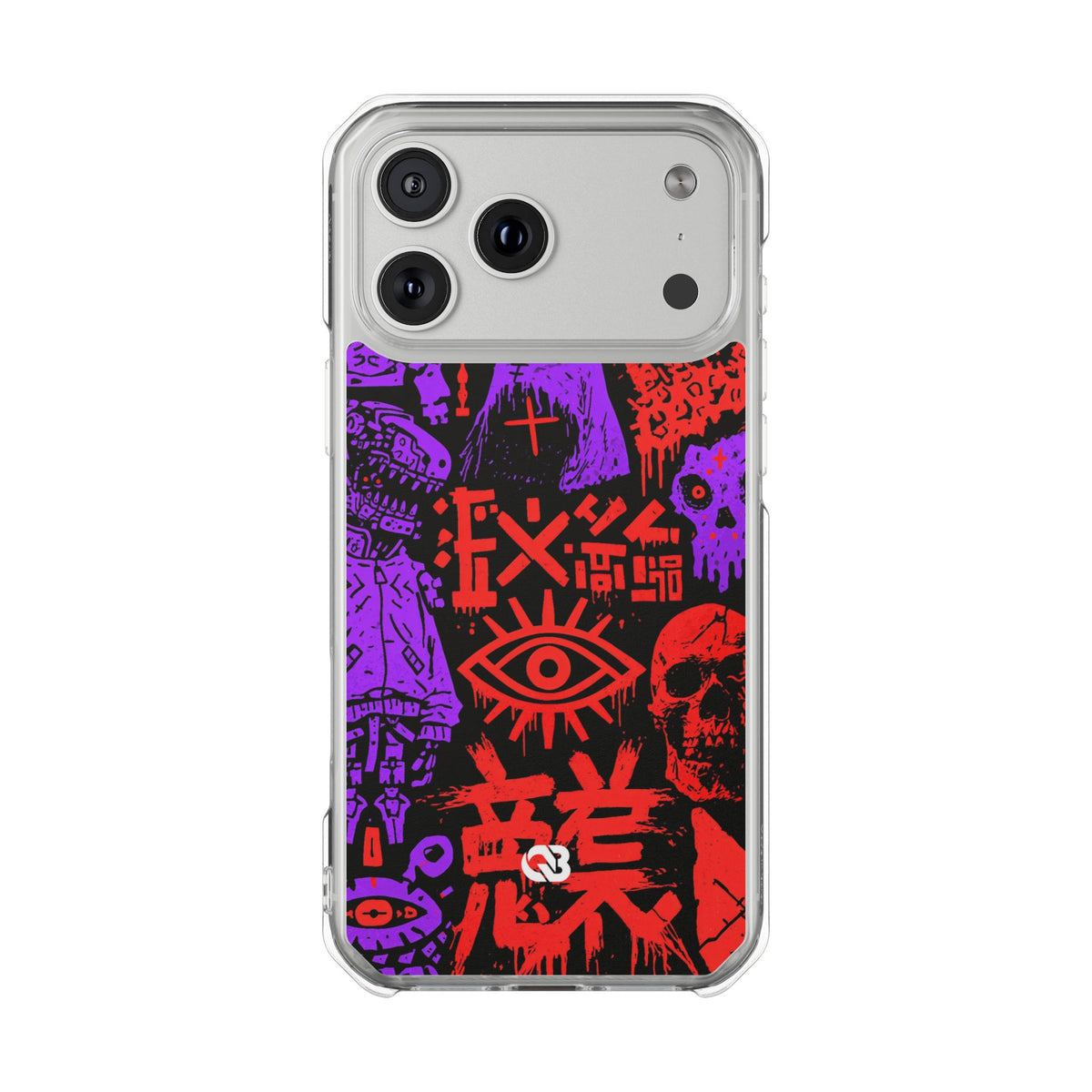 Underground Cyber Glyphs · Clear Impact Magnetic Phone Case for iPhone · Black