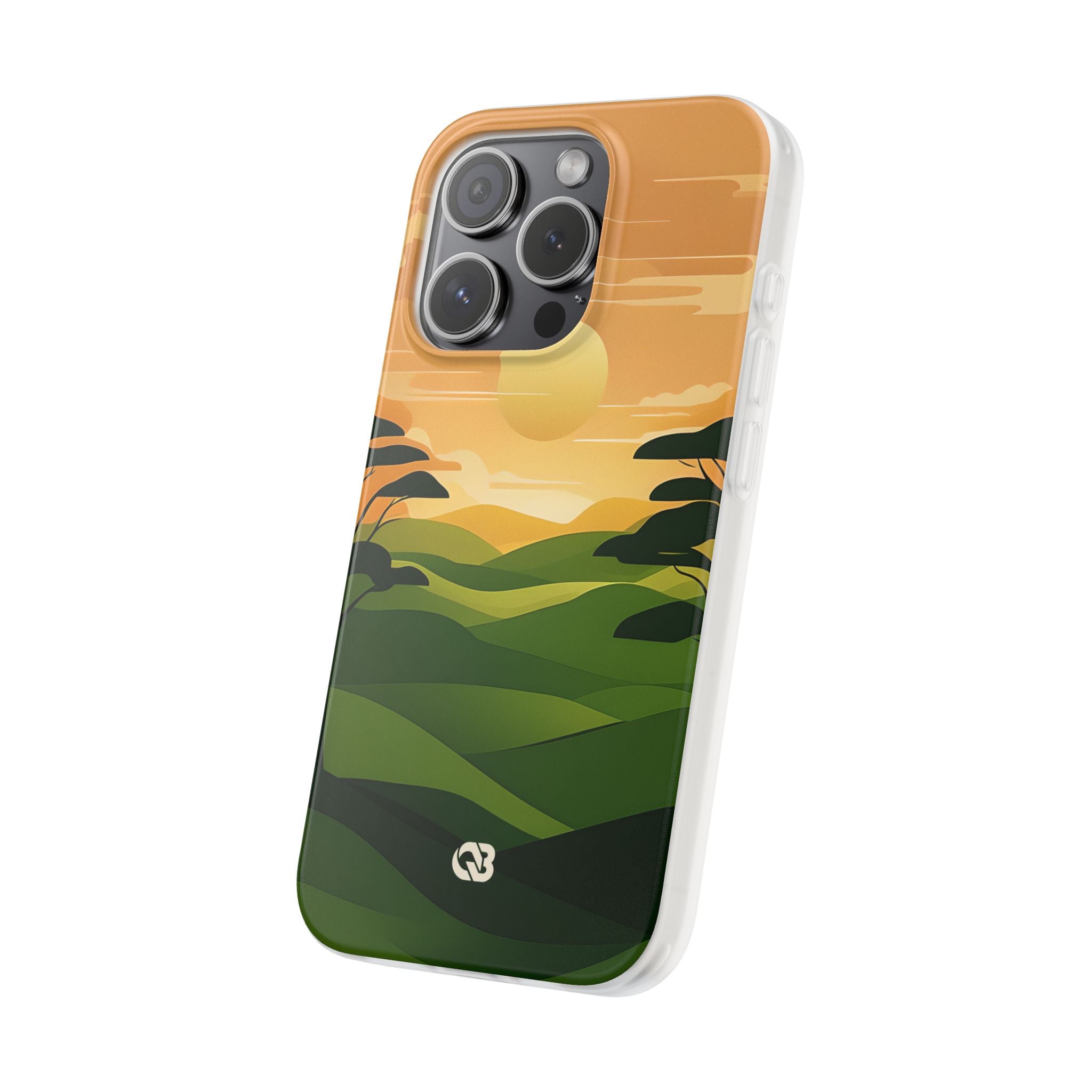 Verdant Horizon Sun · Soft Phone Case for iPhone